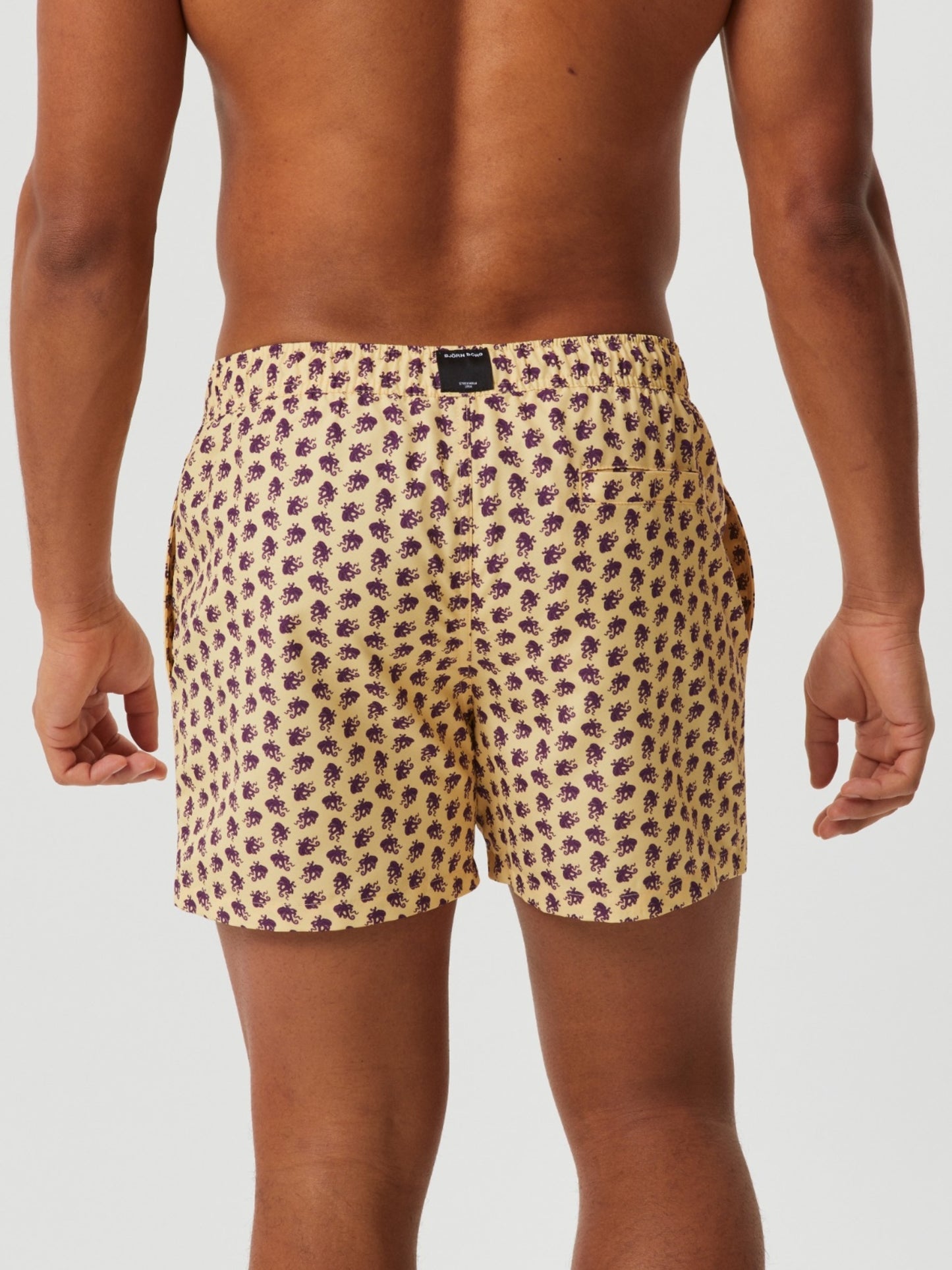 badbyxor swim shorts björn borg octo shorts mönstrade yellow gul