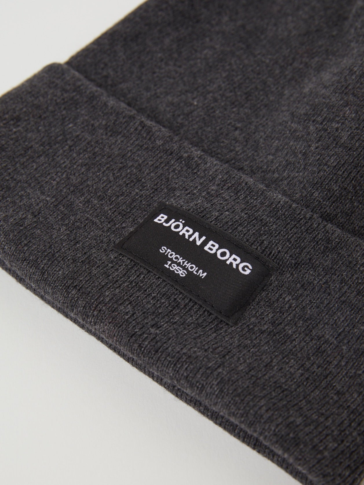 mössa björn borg beanie vinter mössa centre beanie grey melange grå