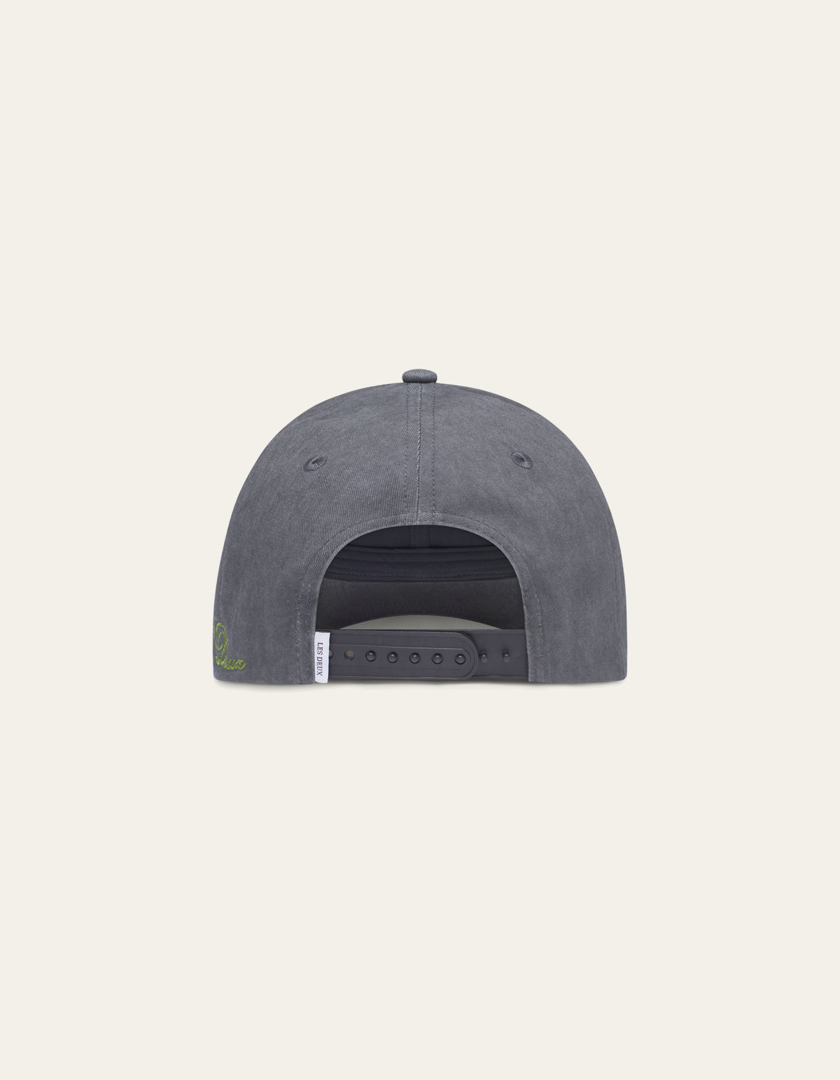 keps ld baseball cap les deux bomull twill monogram asphalt grey grå