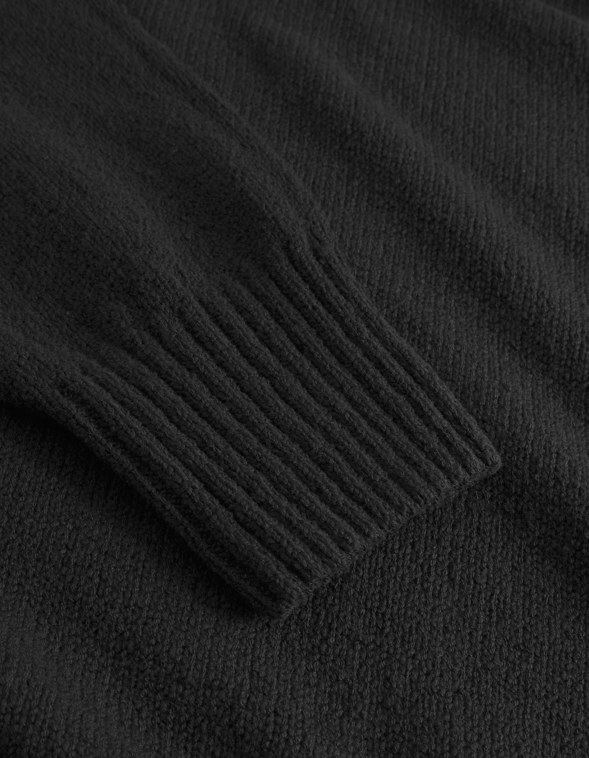 tröja brad round neck knit les deux sweater stickad black svart