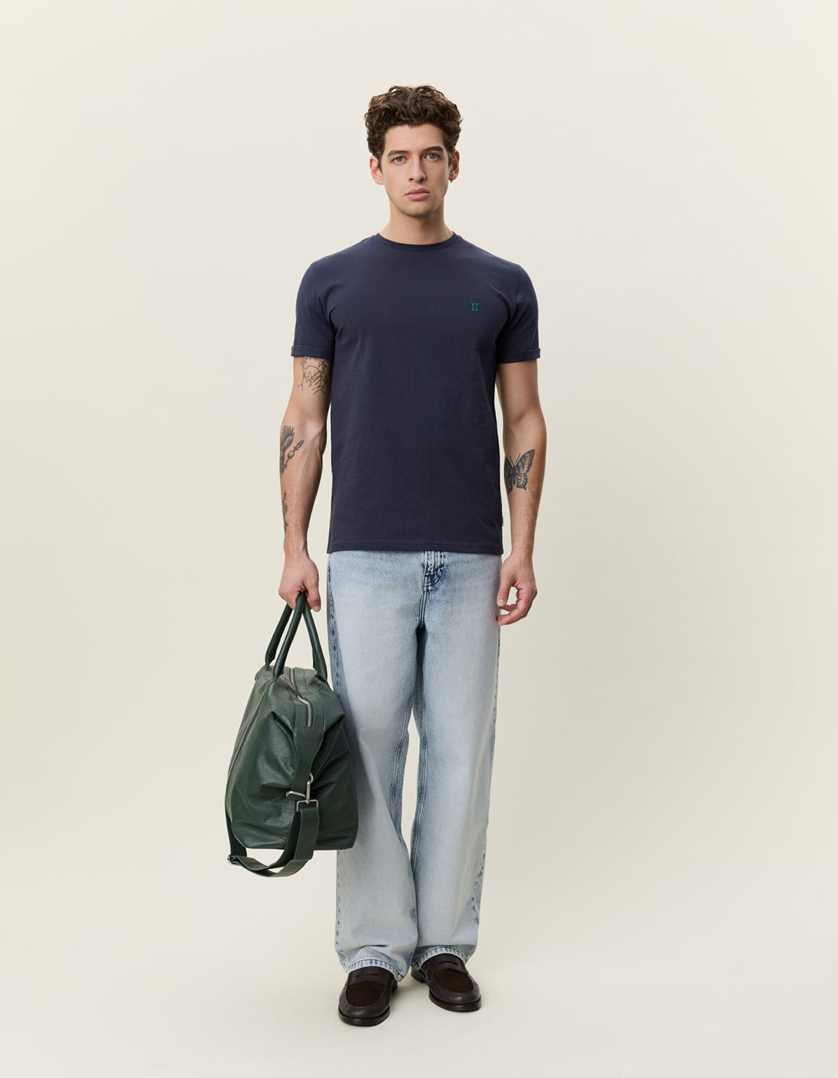 t-shirt tee les deux core t-shirt norregaard india ink blue blå navy fri frakt stenungsund