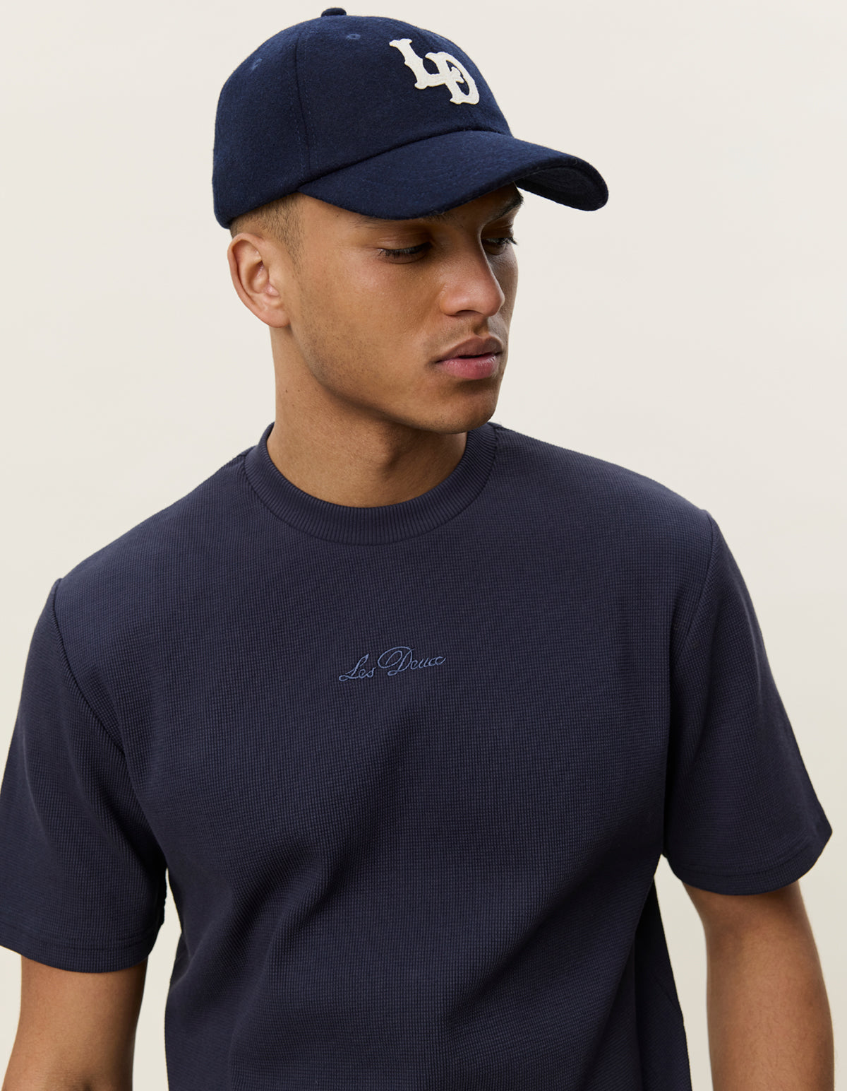 t-shirt tee signature waffle t-shirt india ink blue blå fri frakt stenungsund