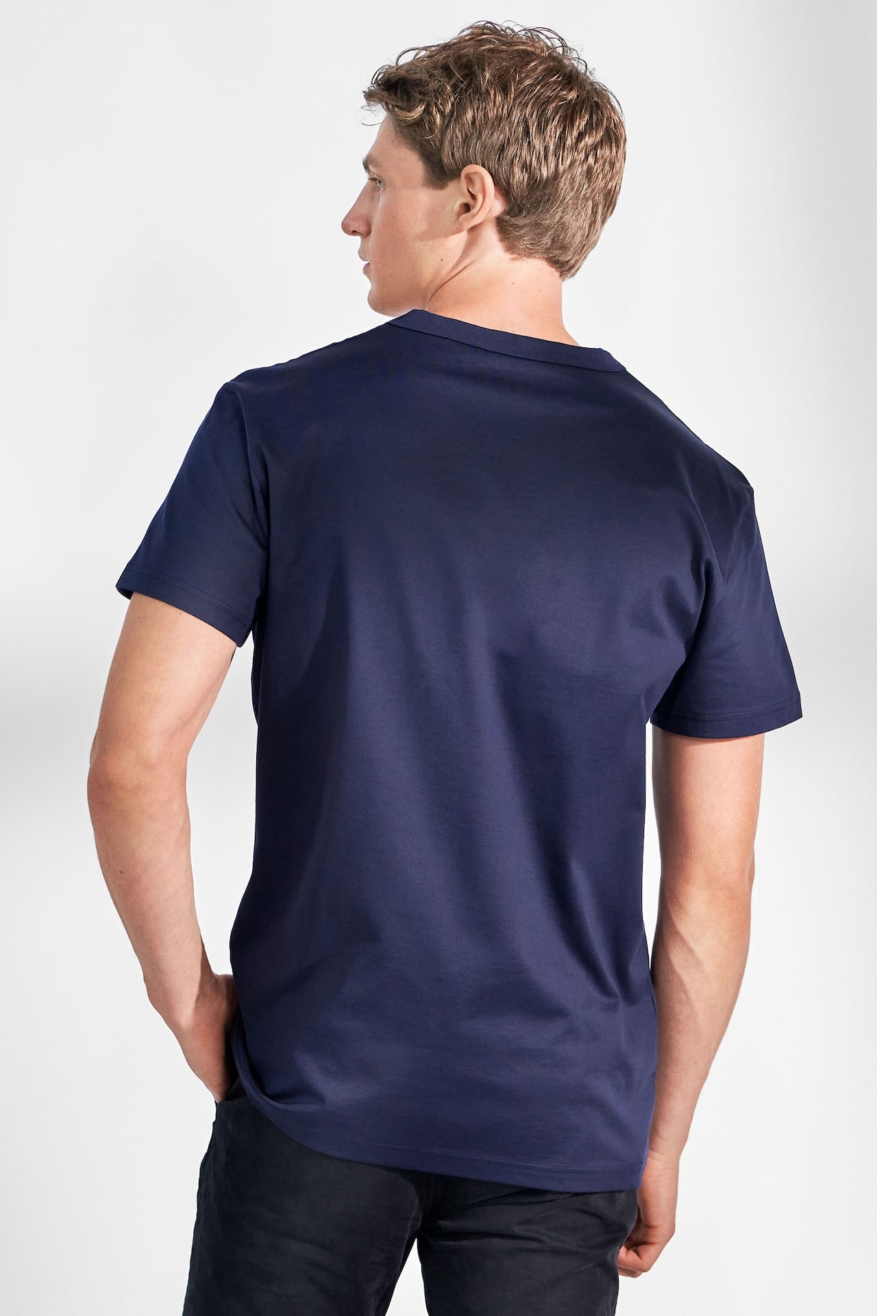 t-shirt bread&boxers pima tee navy blue blå bomull