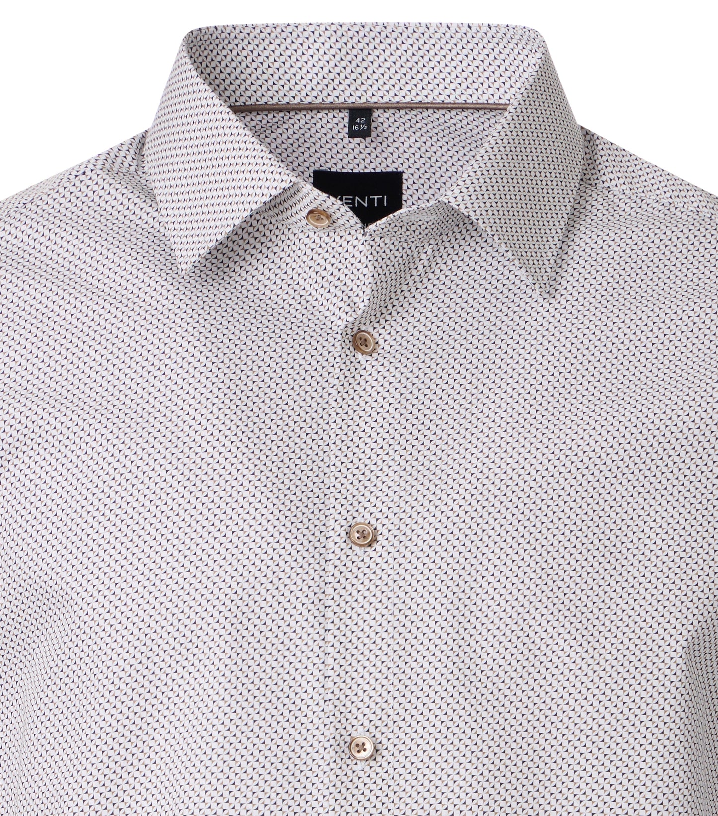 venti skjorta shirt modern fit regular fit green kostym skjorta white brown vit brun
