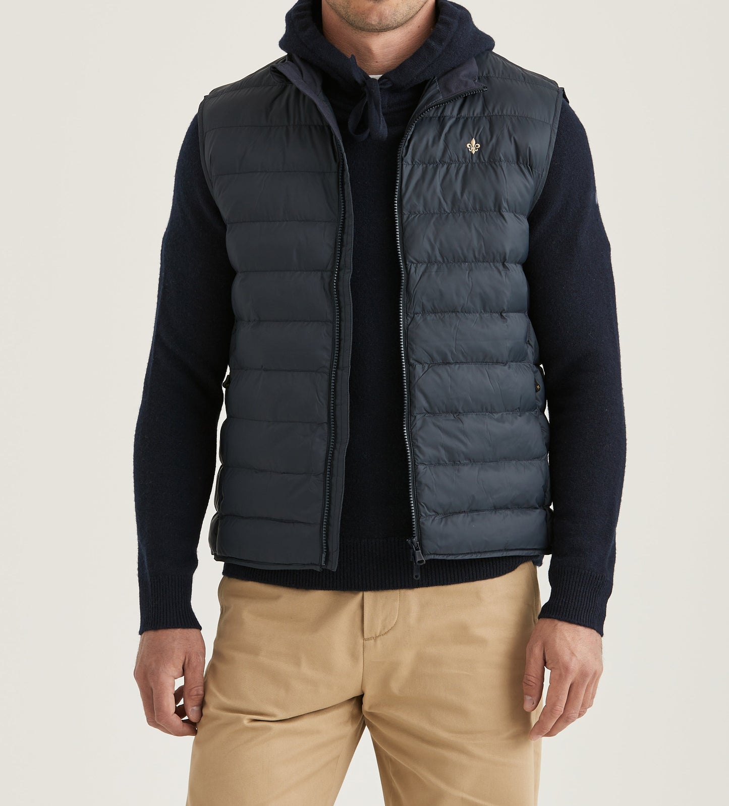 väst morris norfolk liner vest lättviktsväst blue navy blå