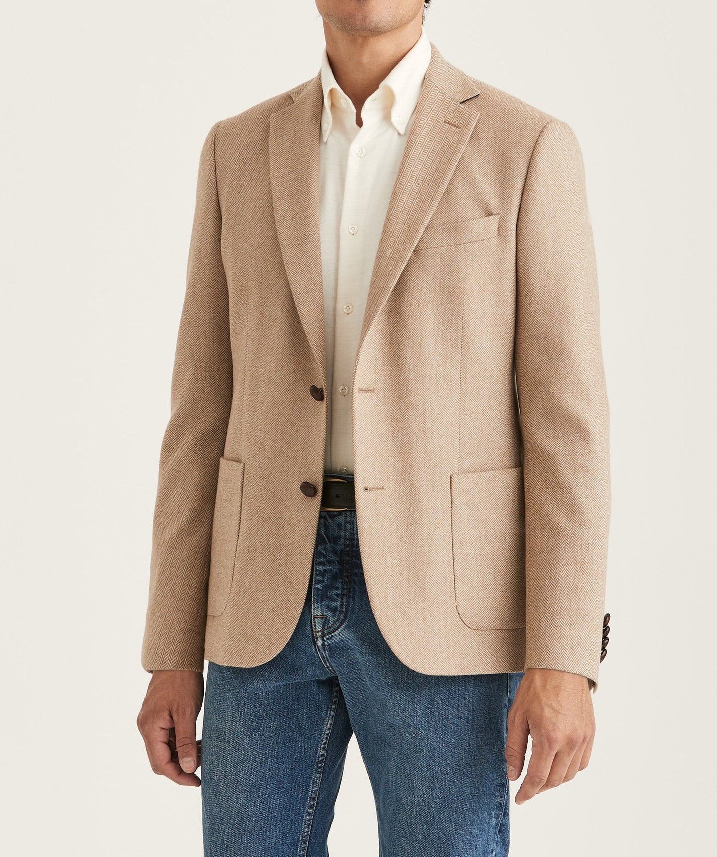 kavaj blazer morris tweed herringbone blazer brown brun
