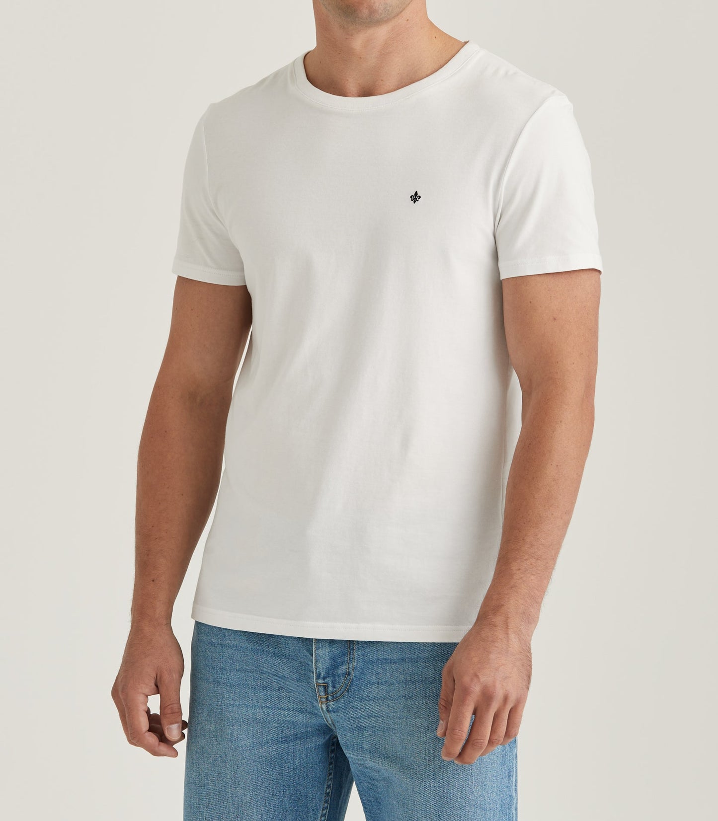 t-shirt tee morris james tee bomull stretch vit white