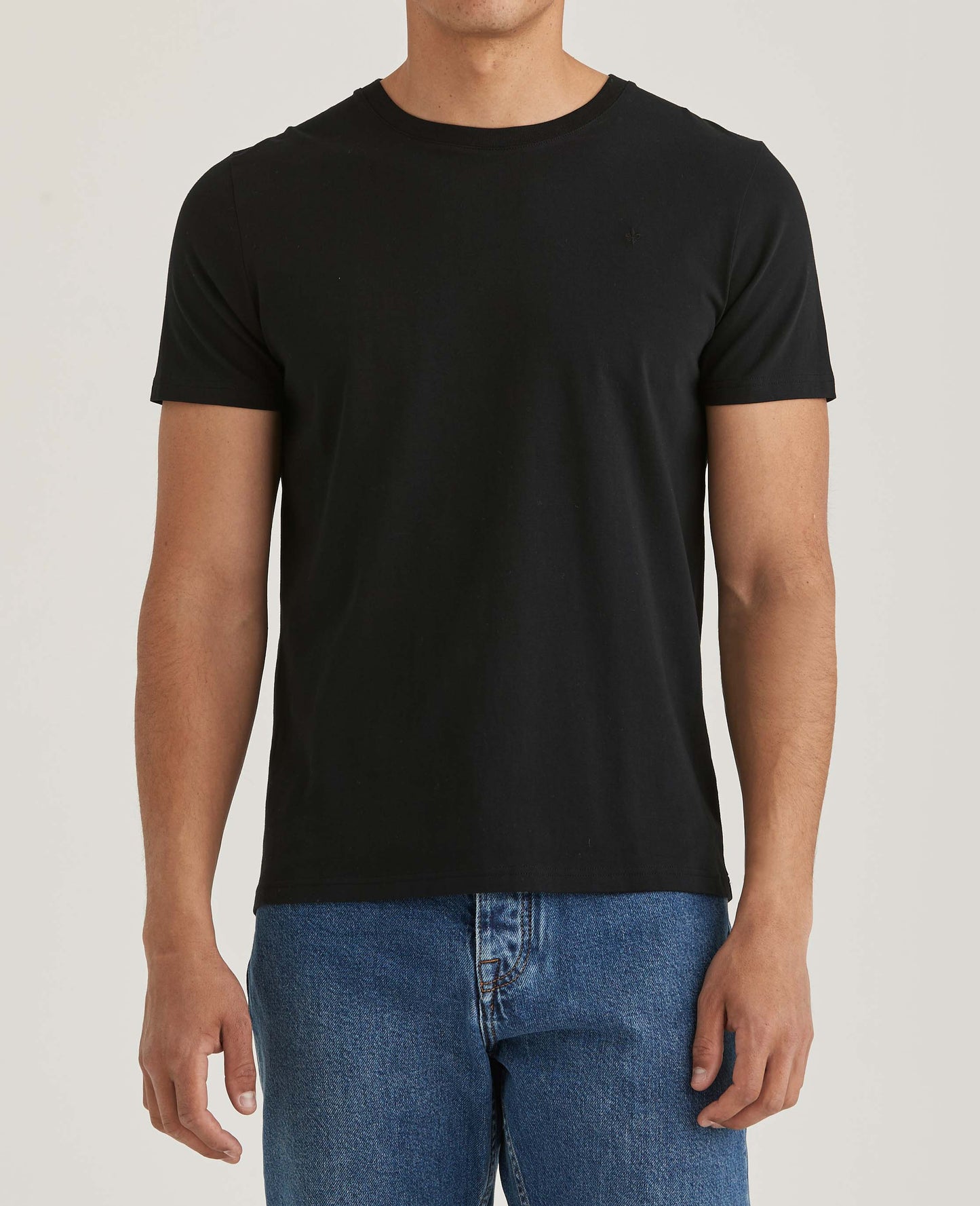 t-shirt tee morris James tee bomull stretch svart black