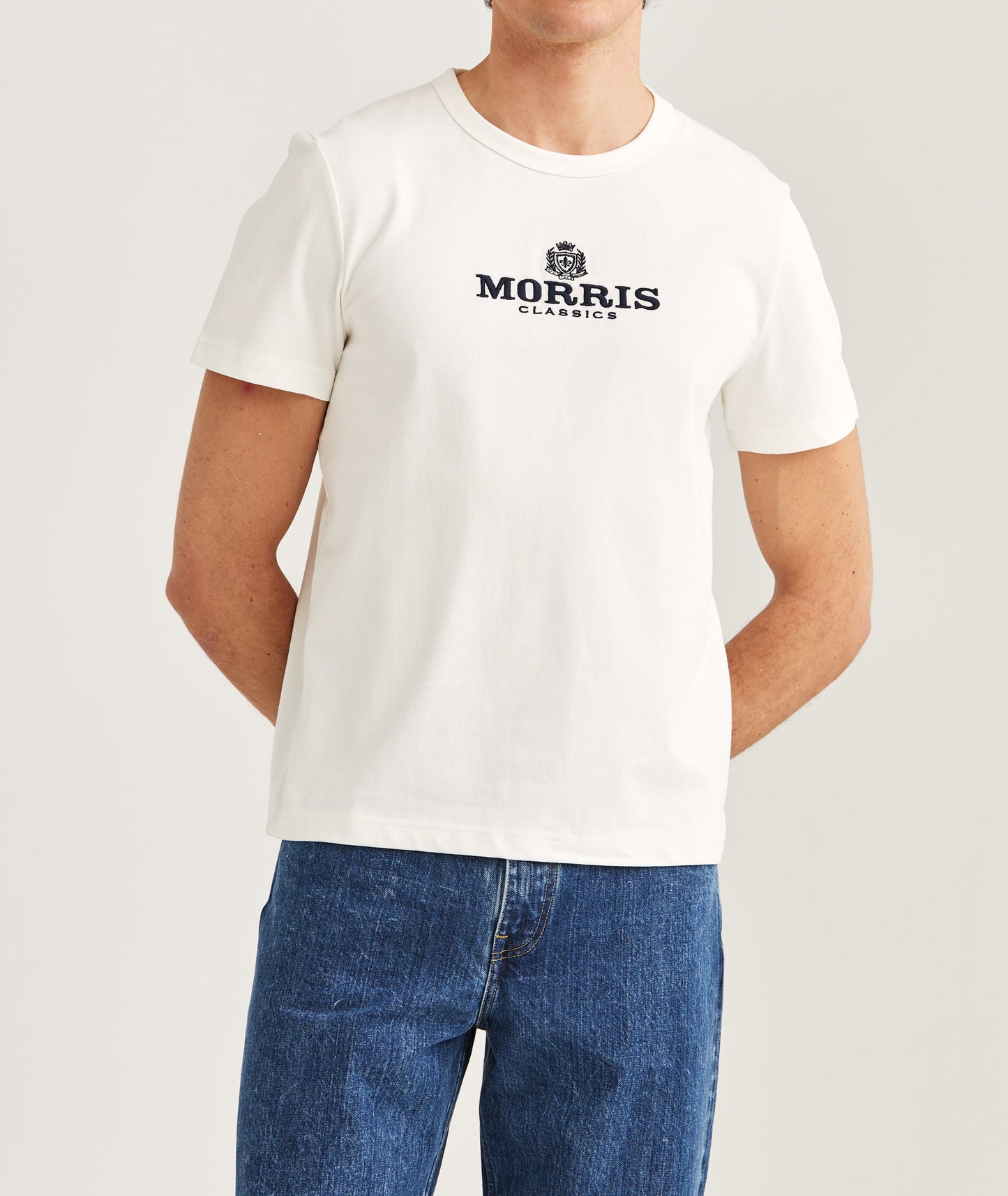 brian tee t-shirt morris logo offwhite vit white