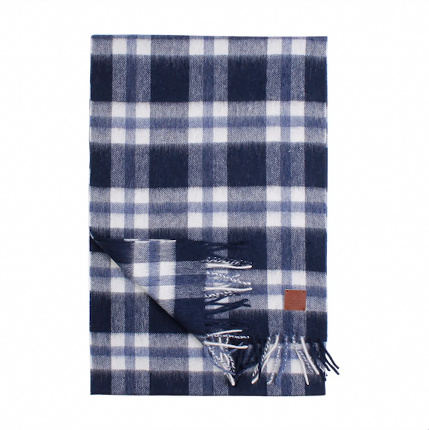 Merino Black Scarf Navy