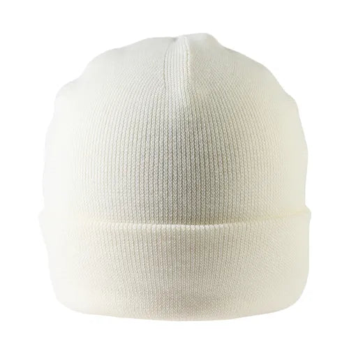 mössa beanie Amanda Christensen merino ull vintermössa creme white vit