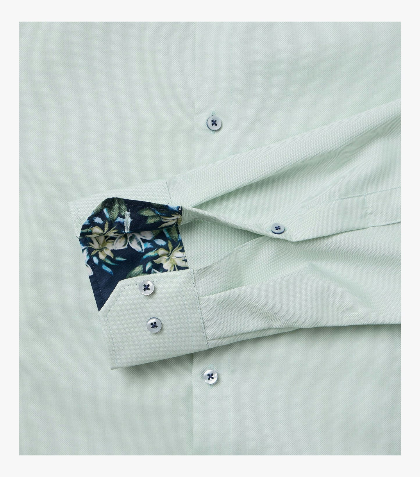 skjorta shirt venti modern fit regular fit venti shorts contrast pattern blommor flowers light green grön