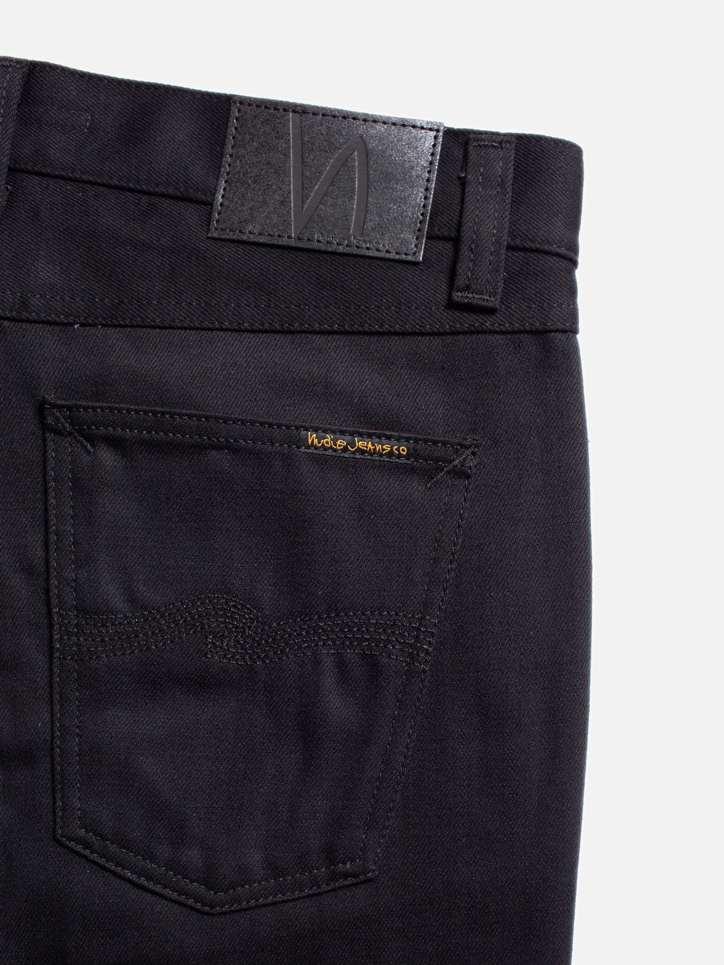 nudiejeans jeans nudie denim gritty jackson raka jeans regulat fit dry ever black svarta jeans svart