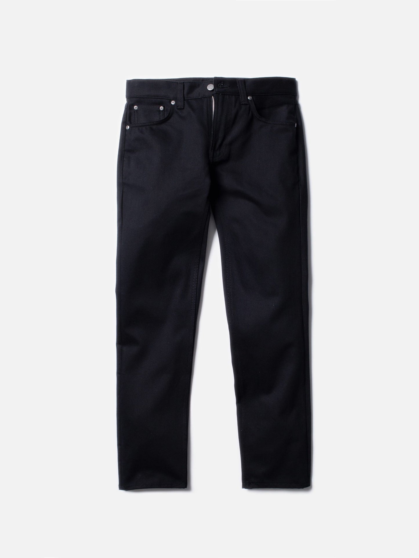 nudiejeans jeans nudie denim gritty jackson raka jeans regulat fit dry ever black svarta jeans svart