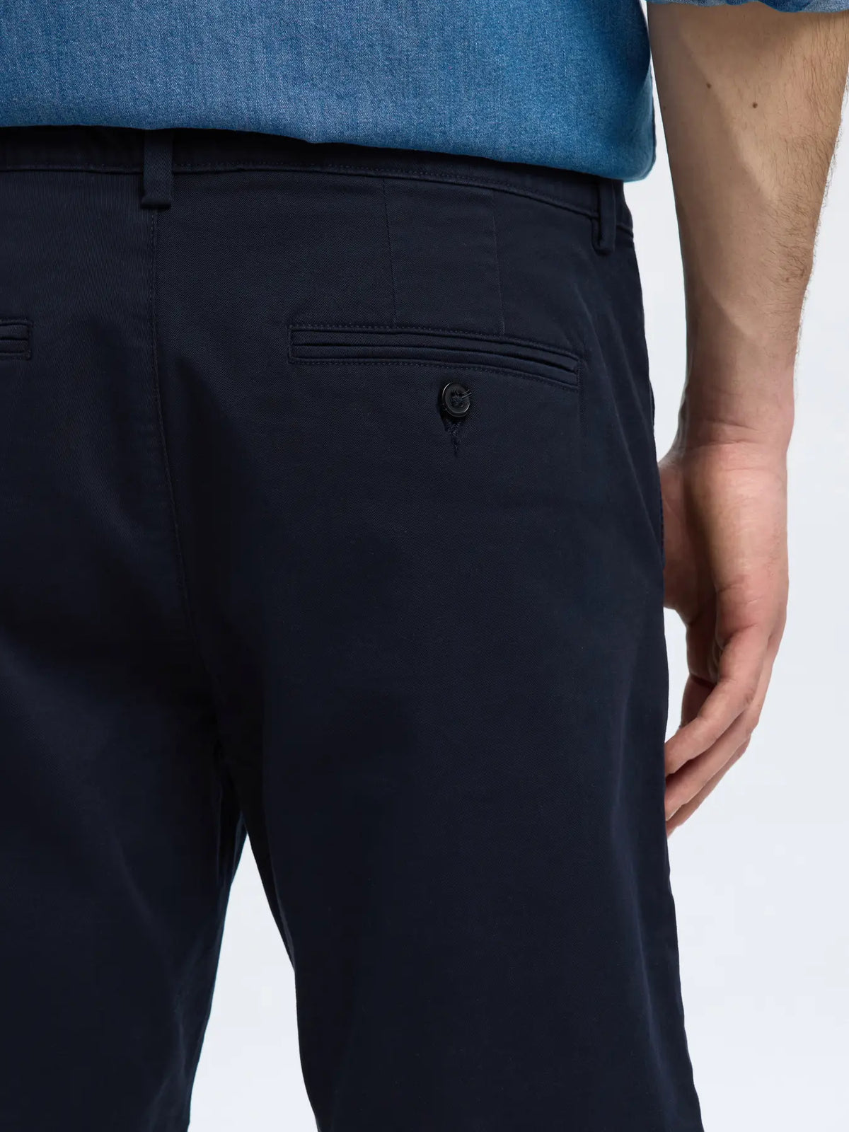 shorts selected homme miles flex shorts stretch chinos shorts dark sapphire navy blue blå