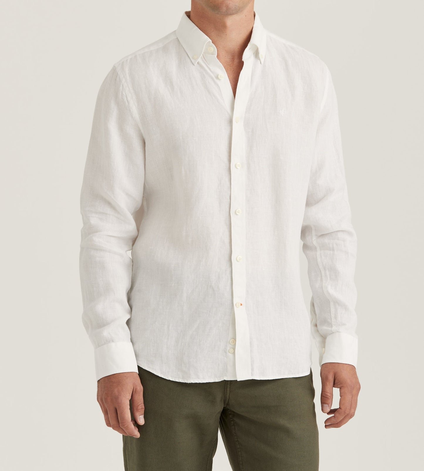 linne skjorta douglas linen shirt linne morris button down sommar sval vit white