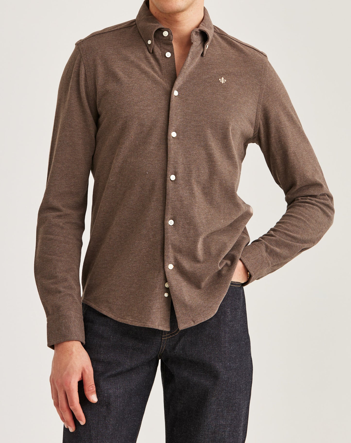 skjorta shirt morris camden pikè shirt button down brun brown