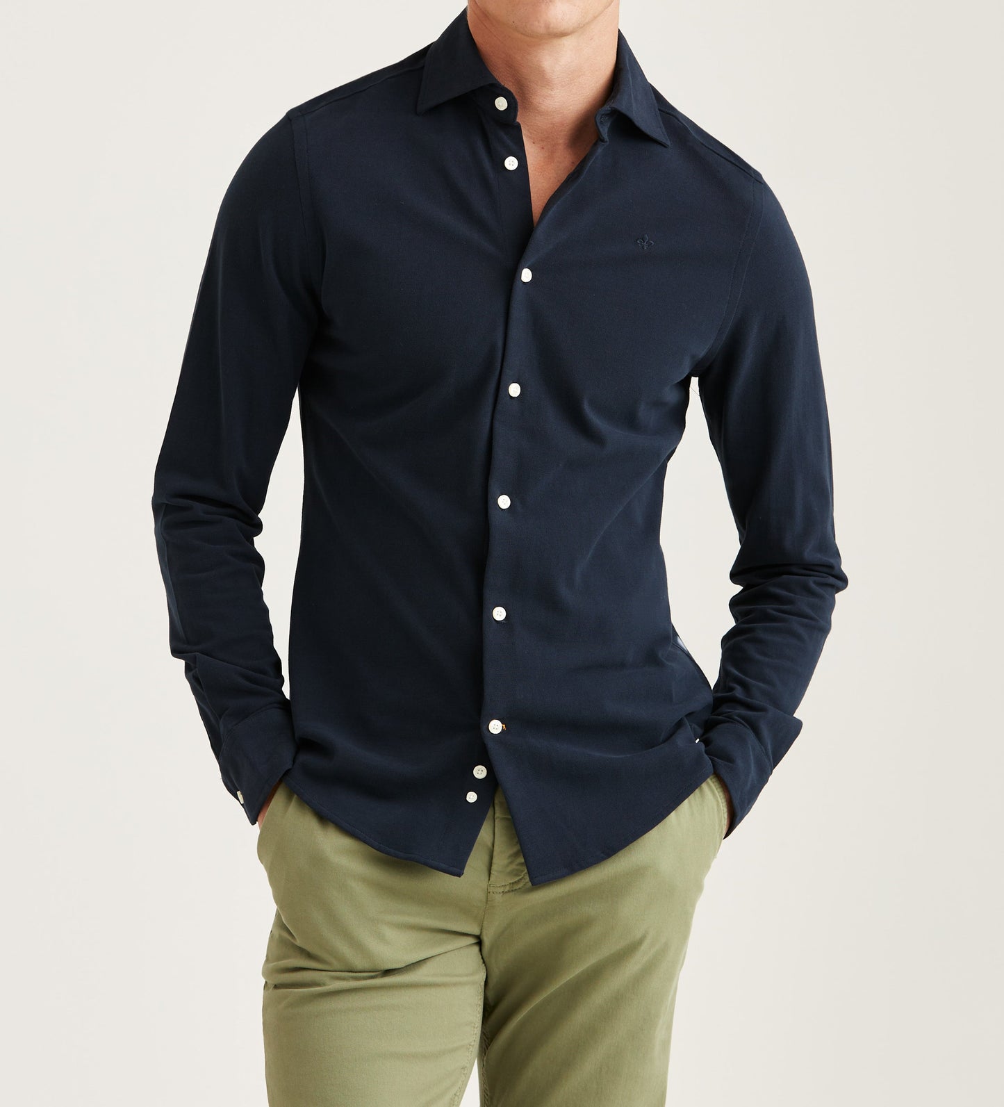 skjorta shirt morris camden pikè shirt button down old blue blå navy