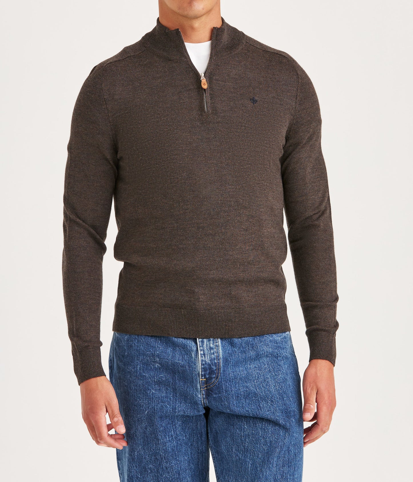 Merino John Zip Brown