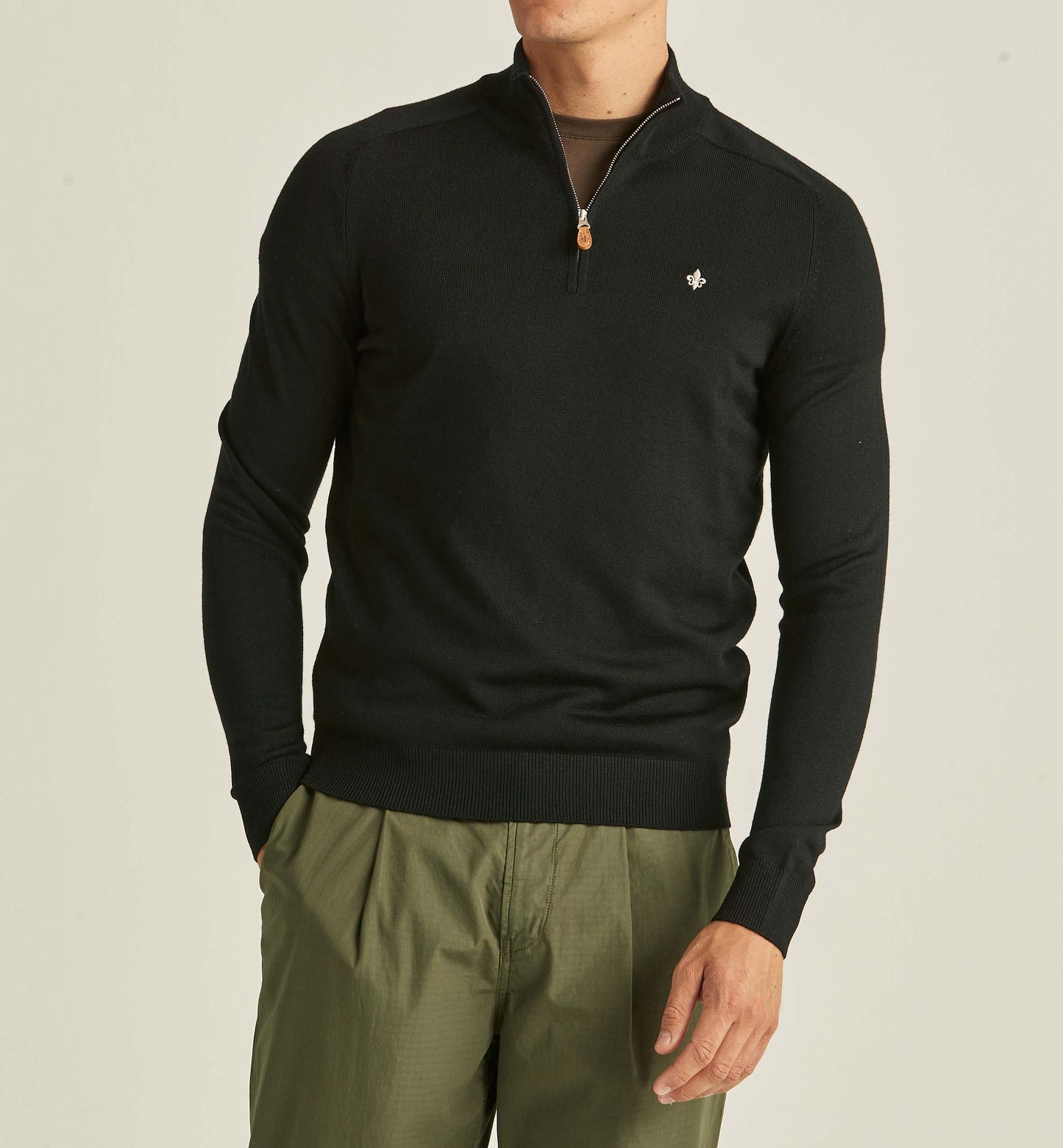Merino John Zip Black