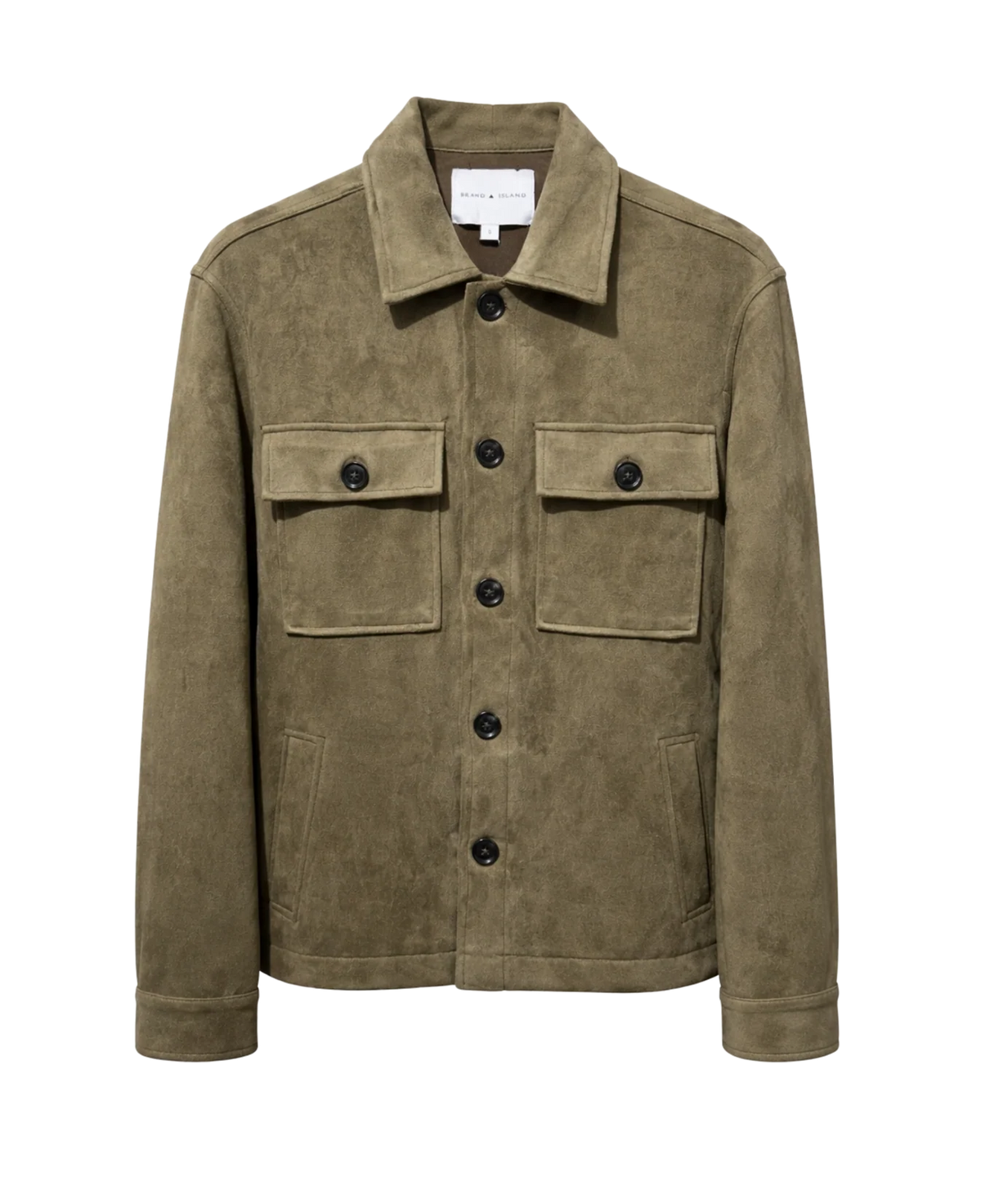 overshirt brand island denki overshirt överskjorta jacka mocka knappar dusty olive green grön fri frakt stenungsund