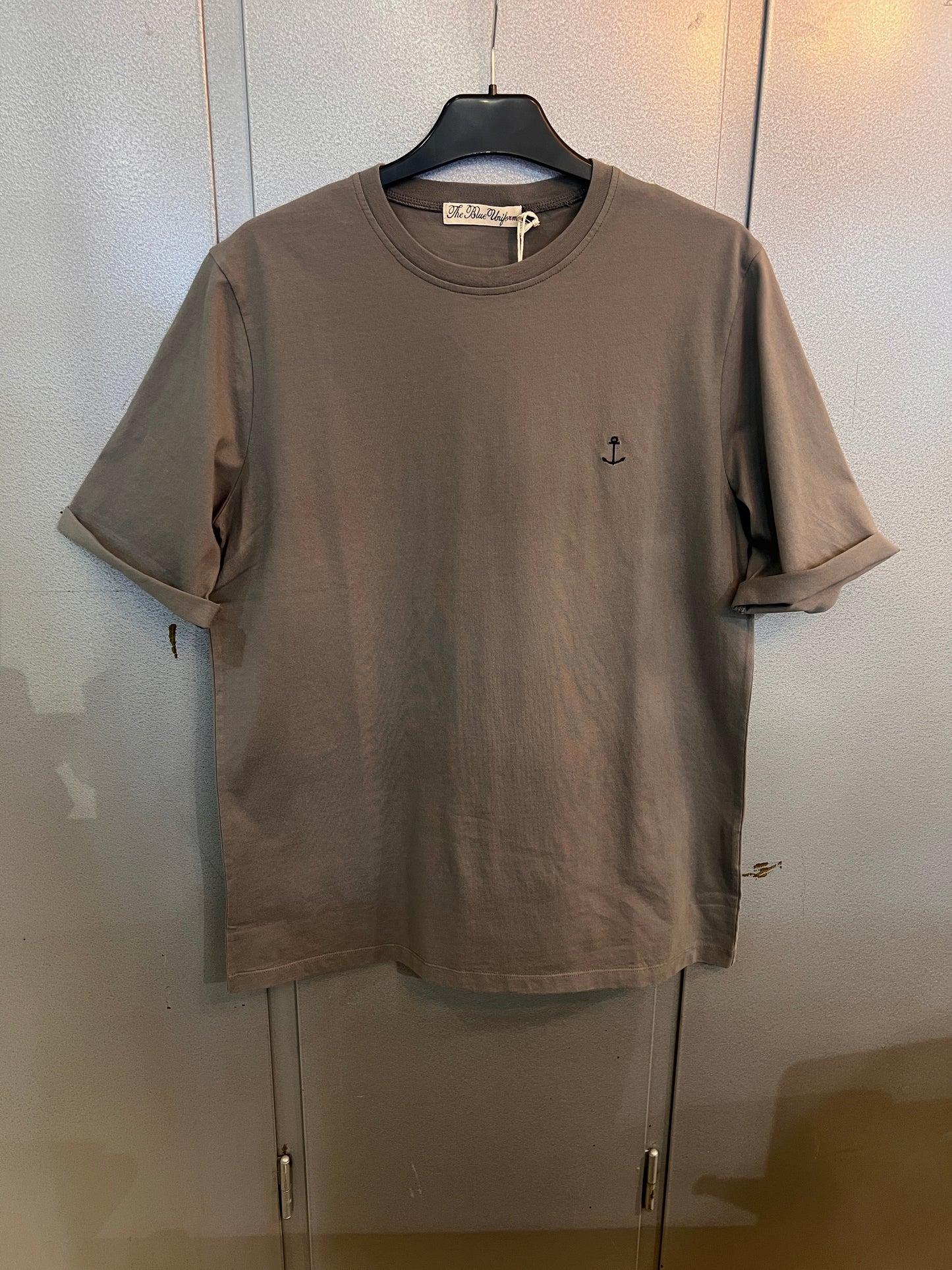 t-shirt embo tee the blue uniform tbu ankare bomull grey grå