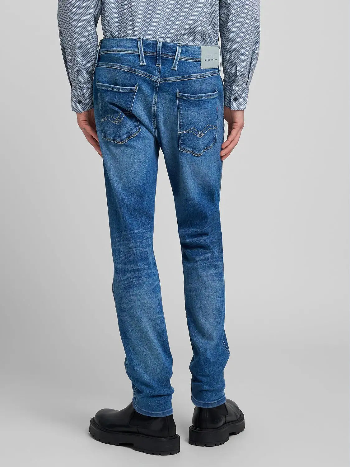 jeans replay anbass hyperflex stretch slim fit 914y 661 990 denim replayjeans