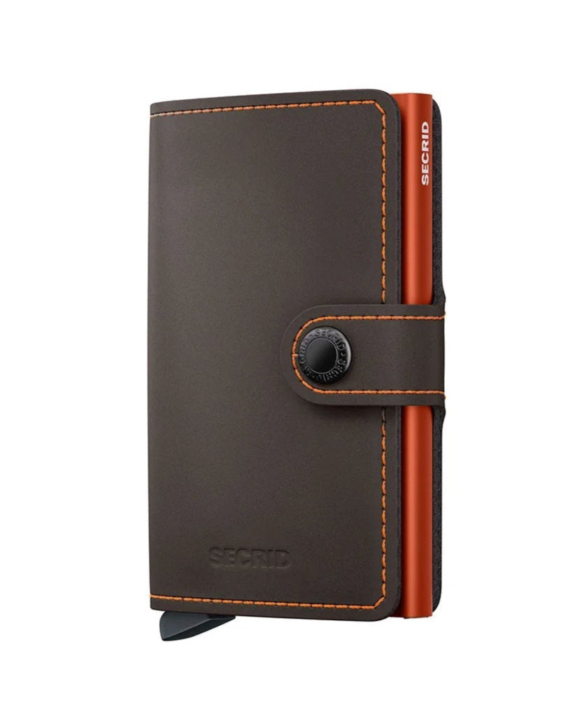 Miniwallet Matte Truffle-Orange