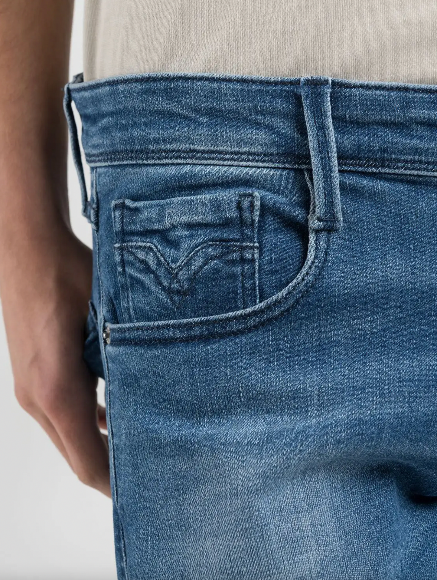 jeans replay anbass 914y stretch slim fit replayjeans denim