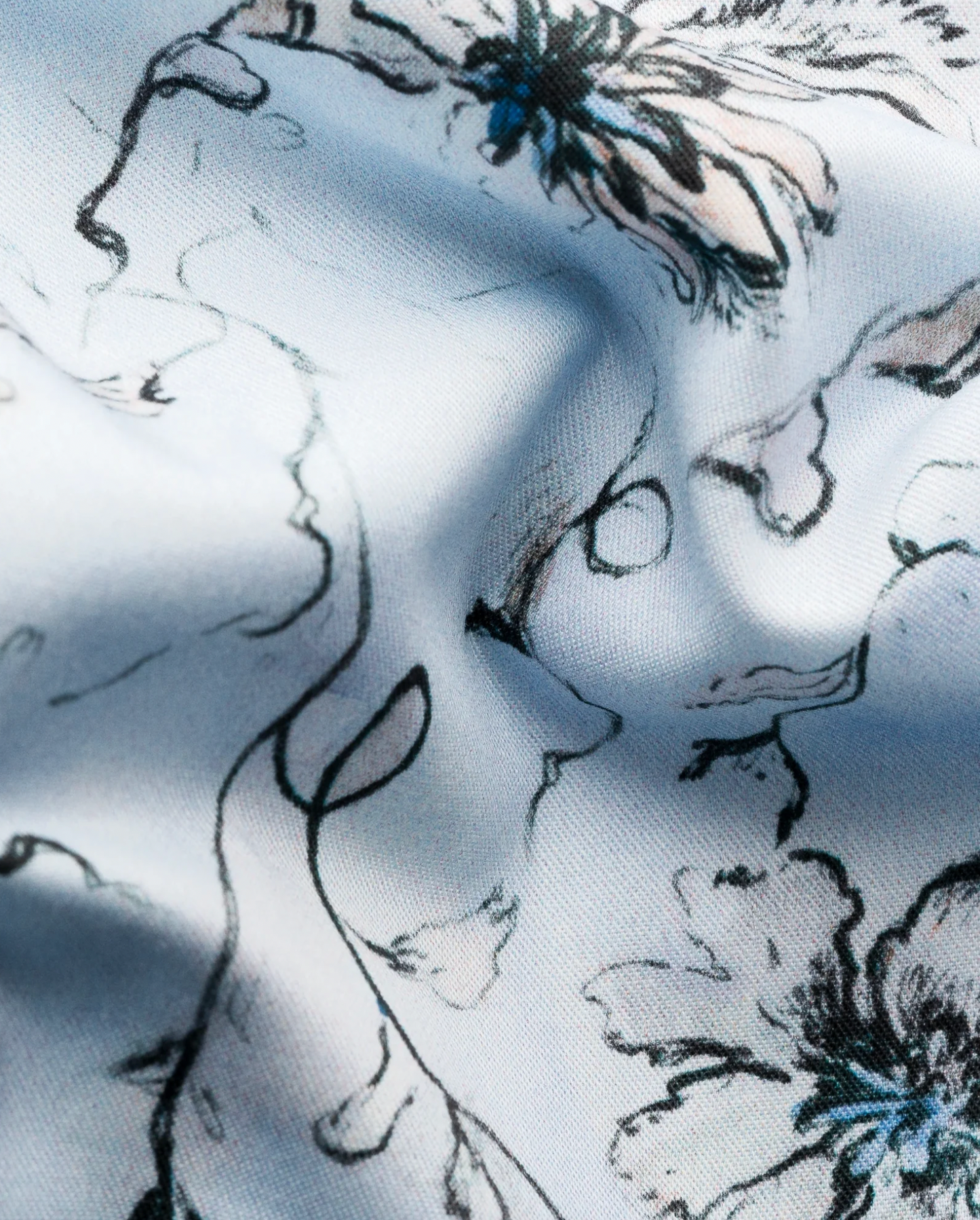 Floral Signature Twill Light Blue