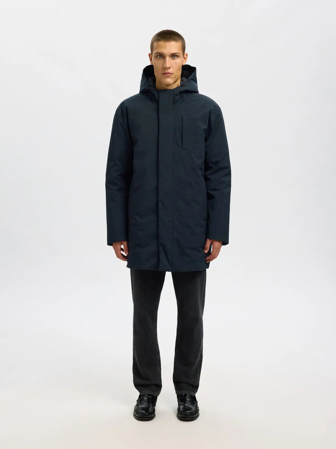 jacka selected homme franklin urban tech parka vinterjacka parkas black svart
