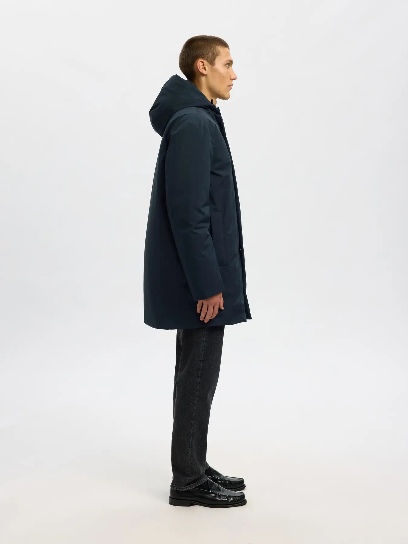 jacka selected homme franklin urban tech parka vinterjacka parkas black svart