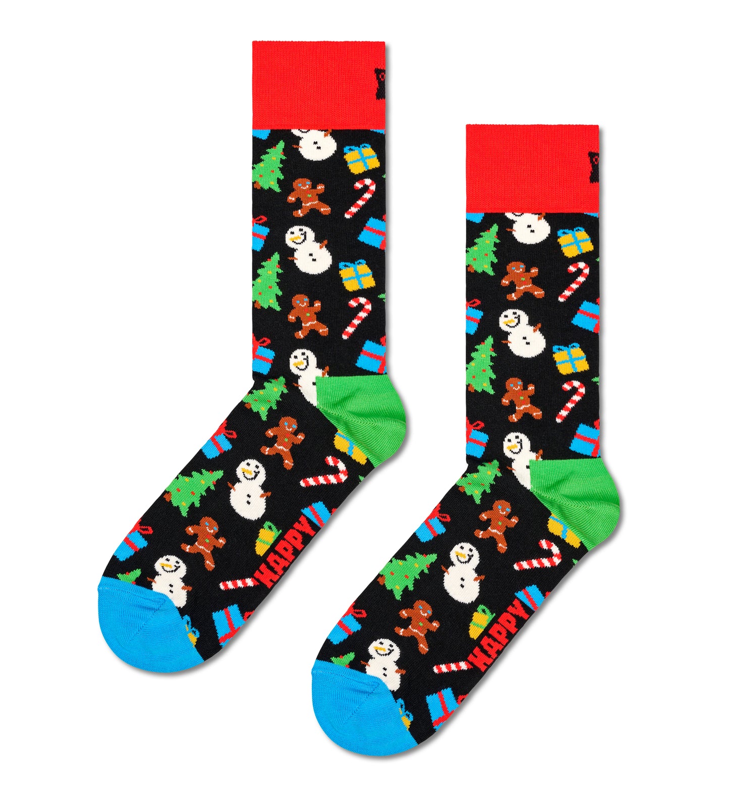 sockar happys socks strumpor roliga sockar happysocks julstrumpor big dow snowman gift box