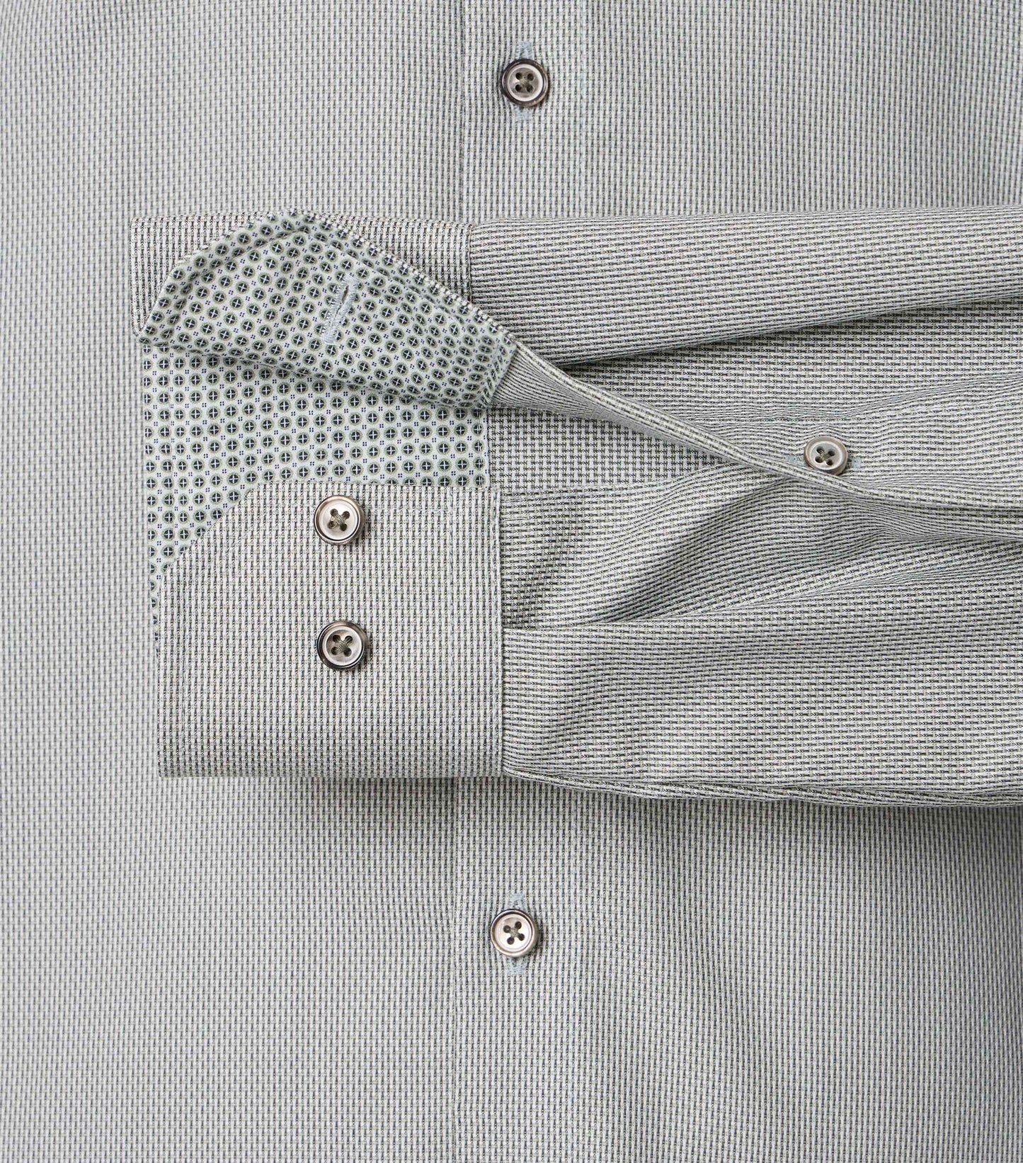 Modern Fit Green Micro Pattern