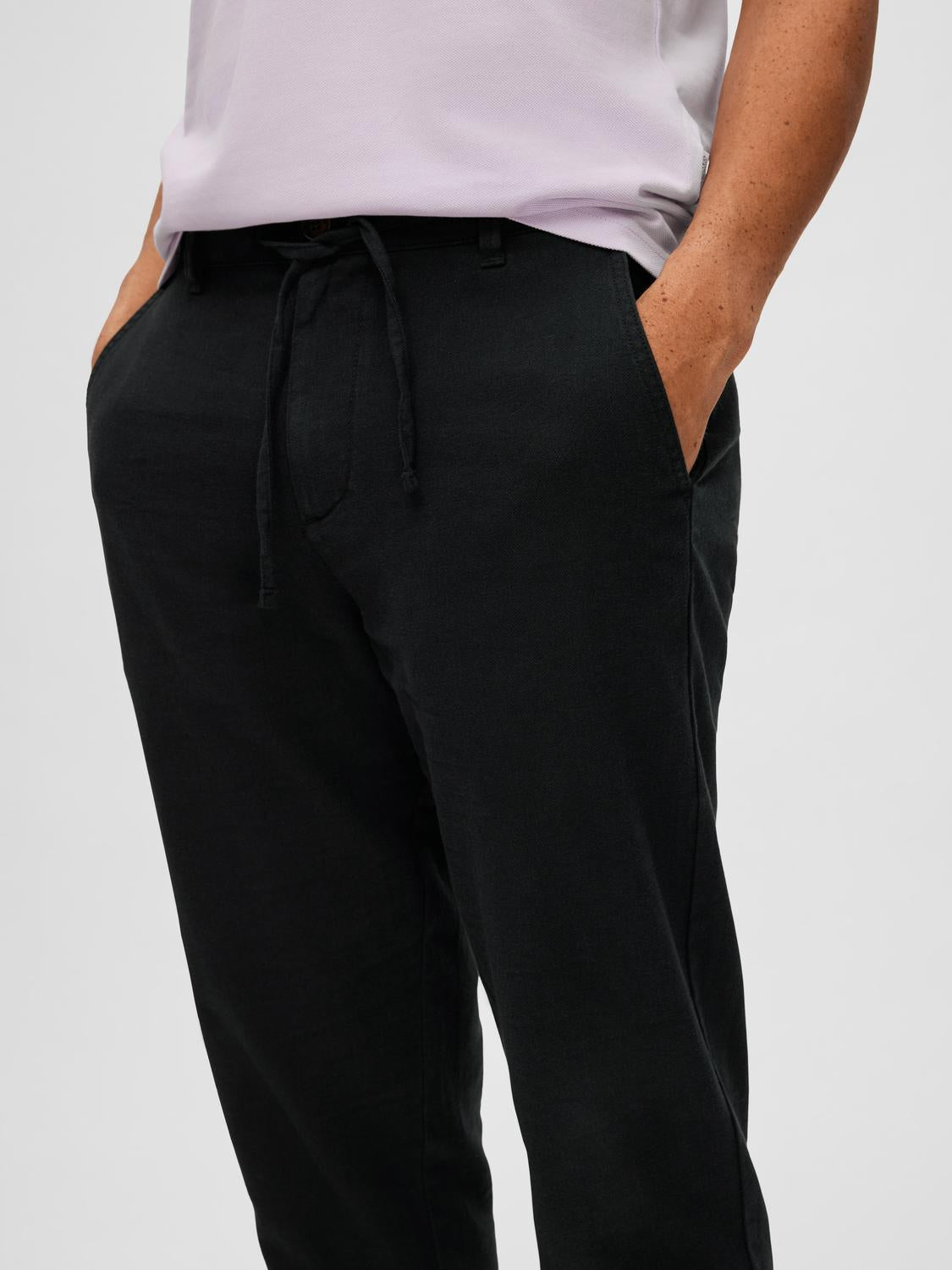 Brody 172 Linen Pants Black