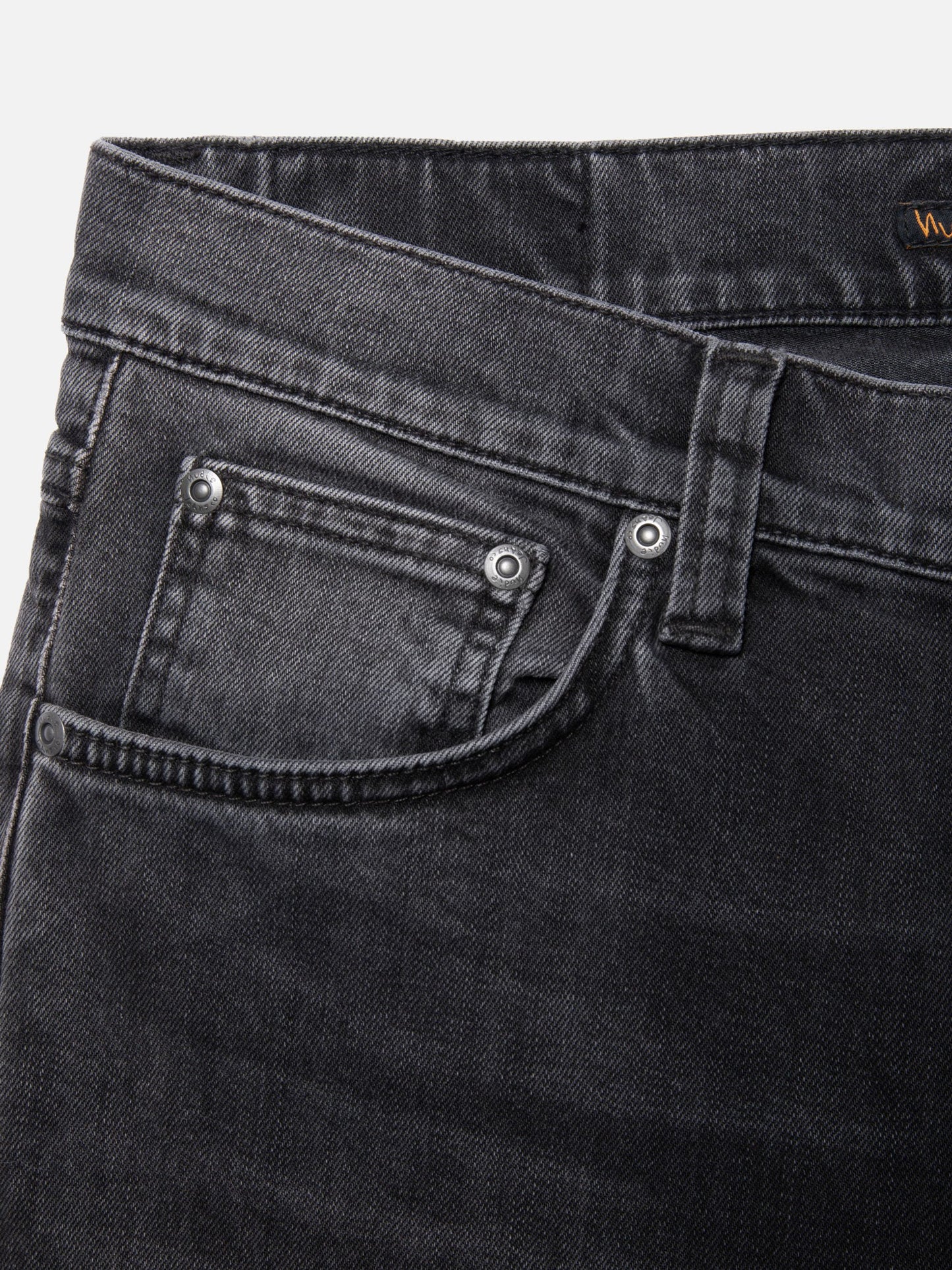 lean dean black eyes nudie jeans nudiejeans denim stretch slim fit tapered fit grå gråa jeans