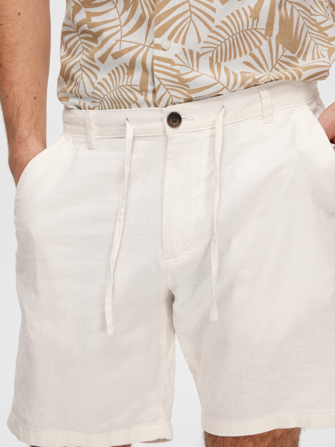 Brody Linen Shorts Cloud Dancer