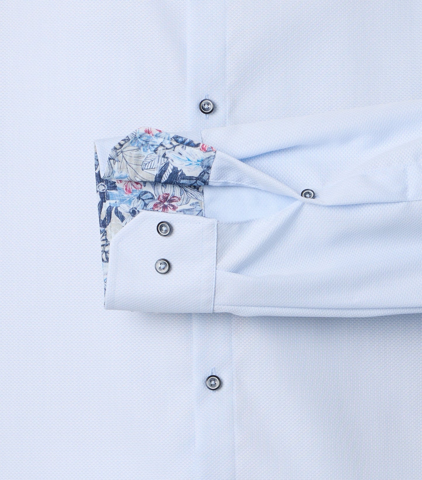 skjorta shirt venti modern fit regular fit ljus blå light blue contrast pattern kontrast tyg blommor flowers