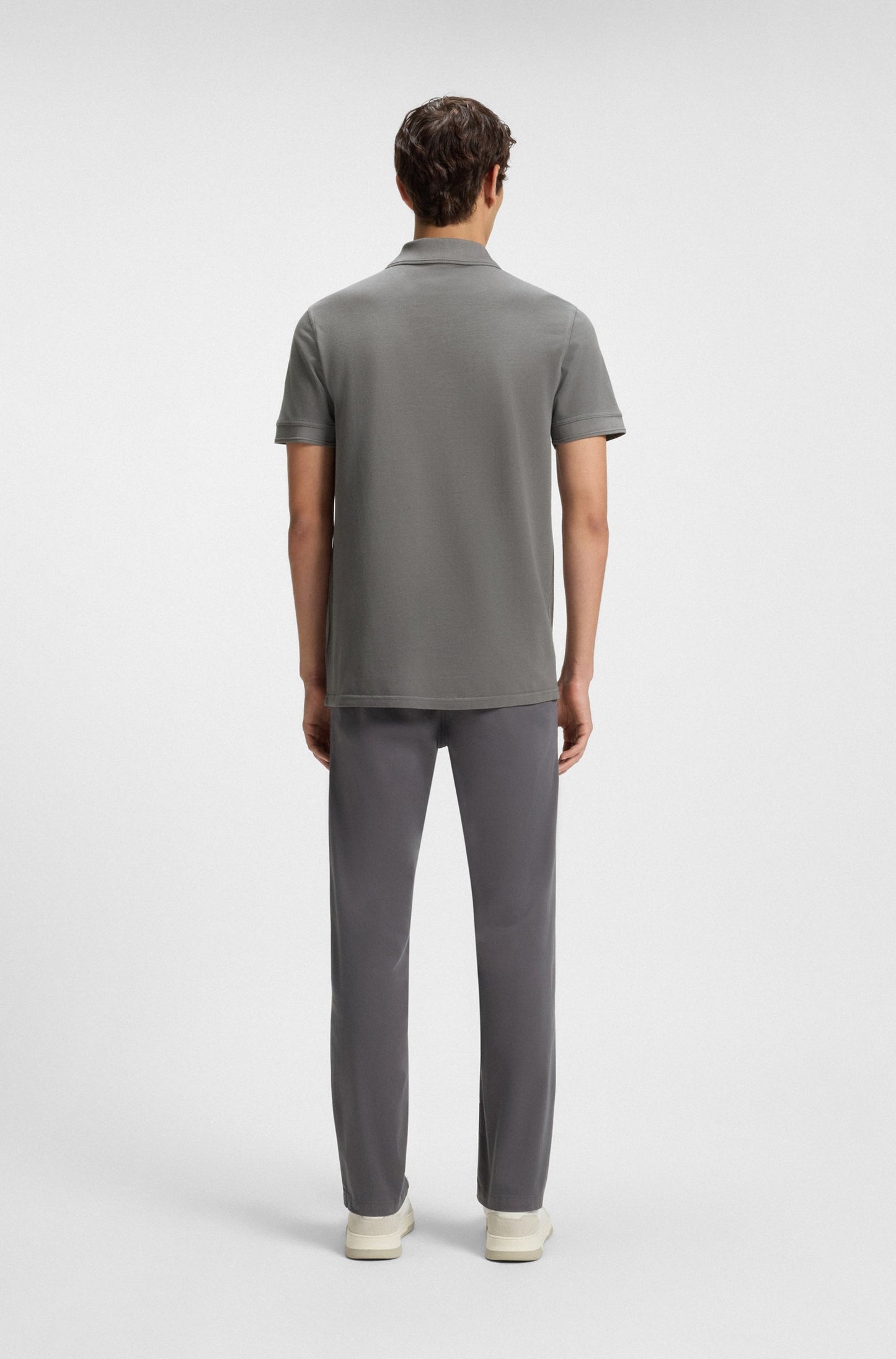 pike pikè boss prime hugo boss open grey grå logo boss orange pikétröja