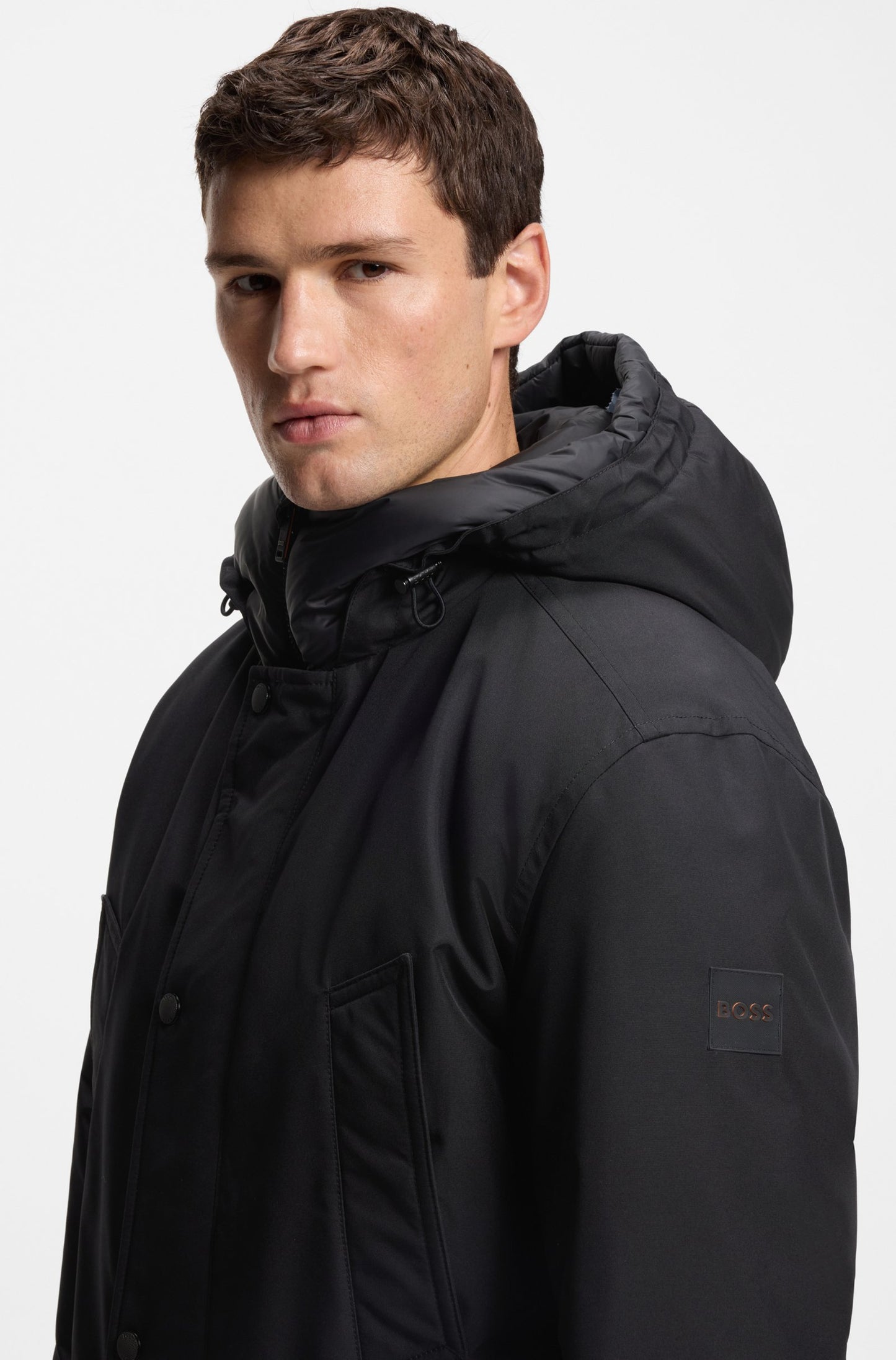 jacka boss osiass 1 vinterjacka hugo boss jacket parkas black svart