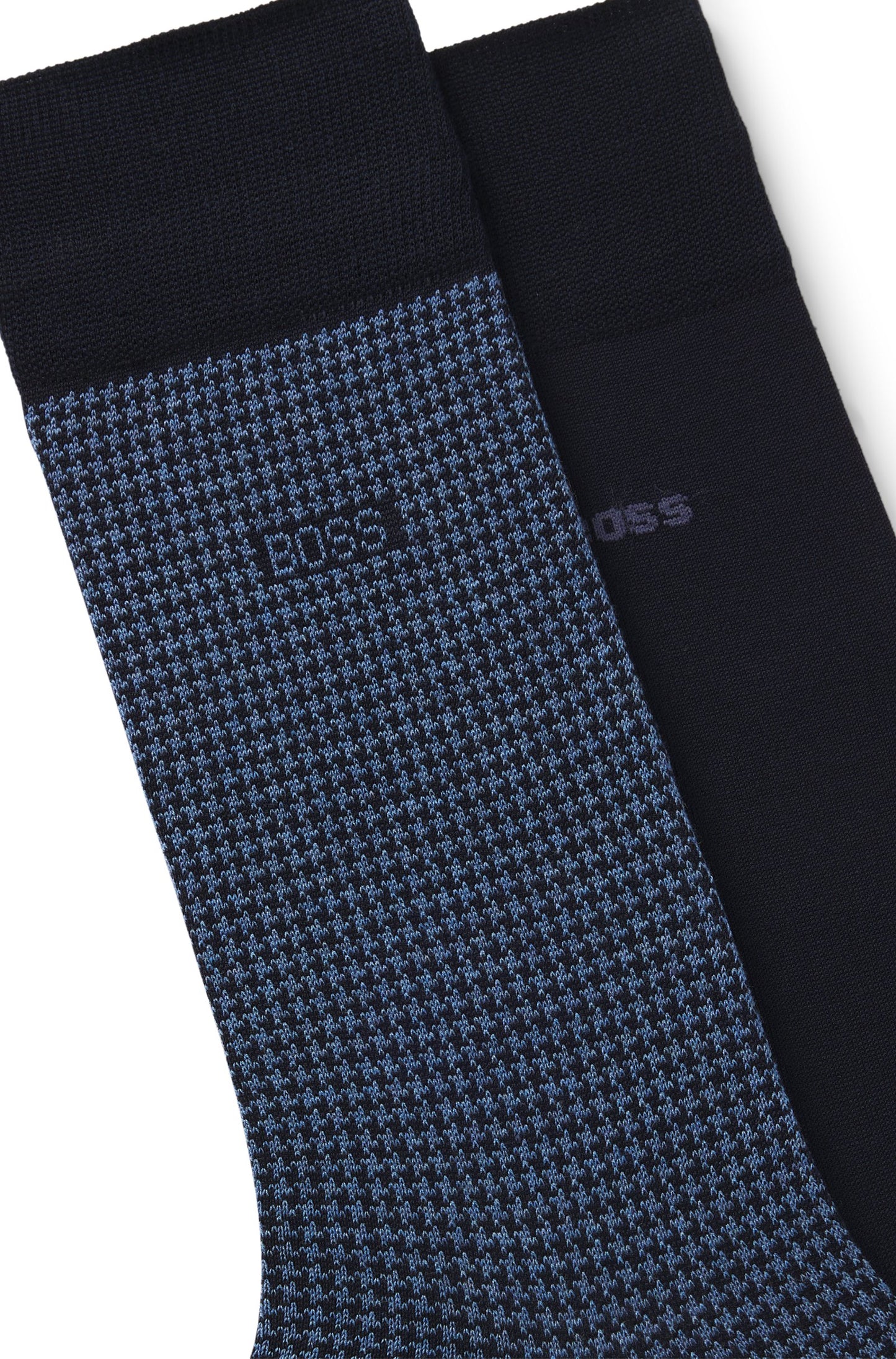 sockar strumpor boss hugo boss 2p houndstooth socks boss accessorie dark blue blå