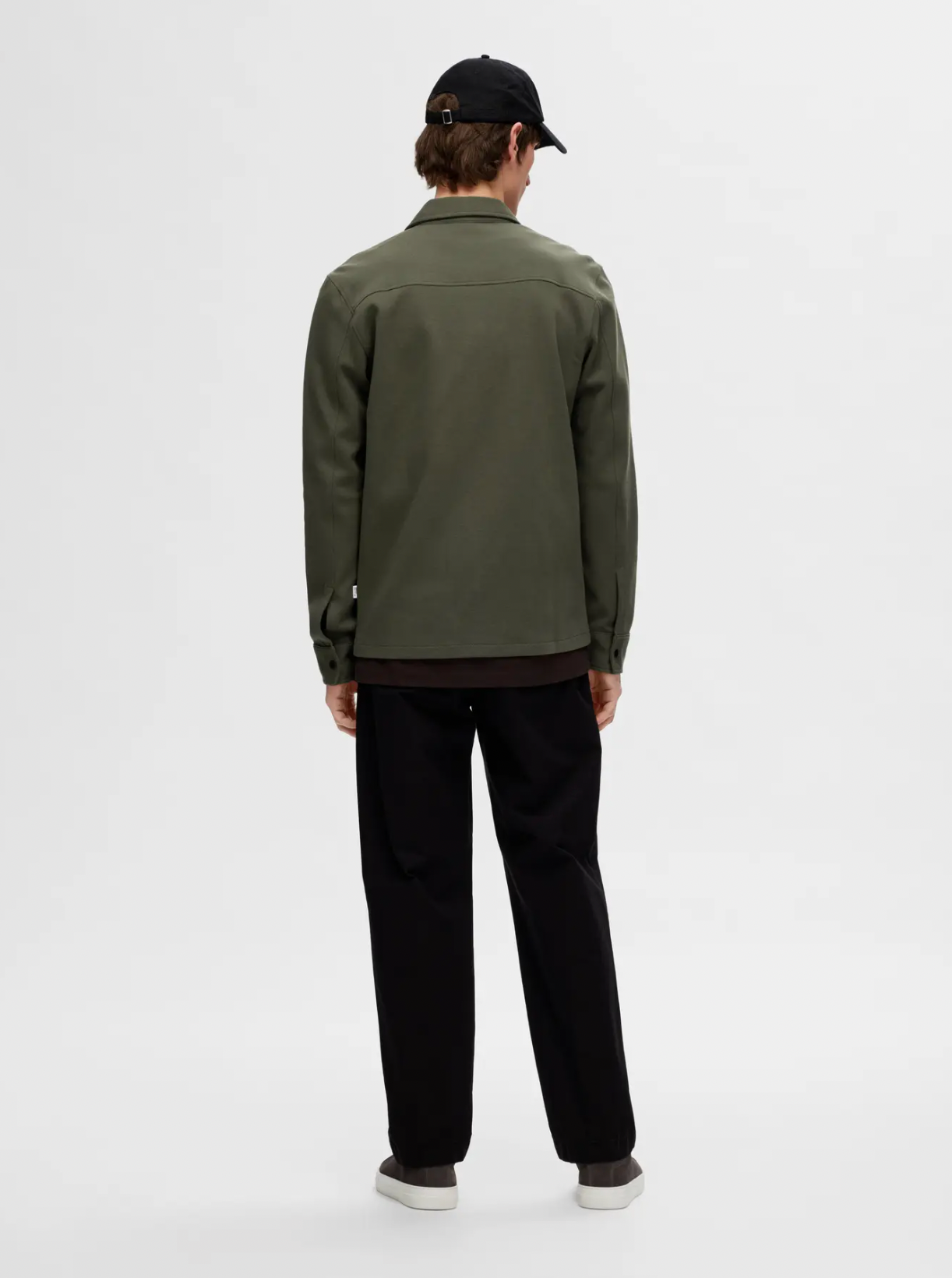 overshirt jackie sweat forest night överskjorta selected homme forest night green grön
