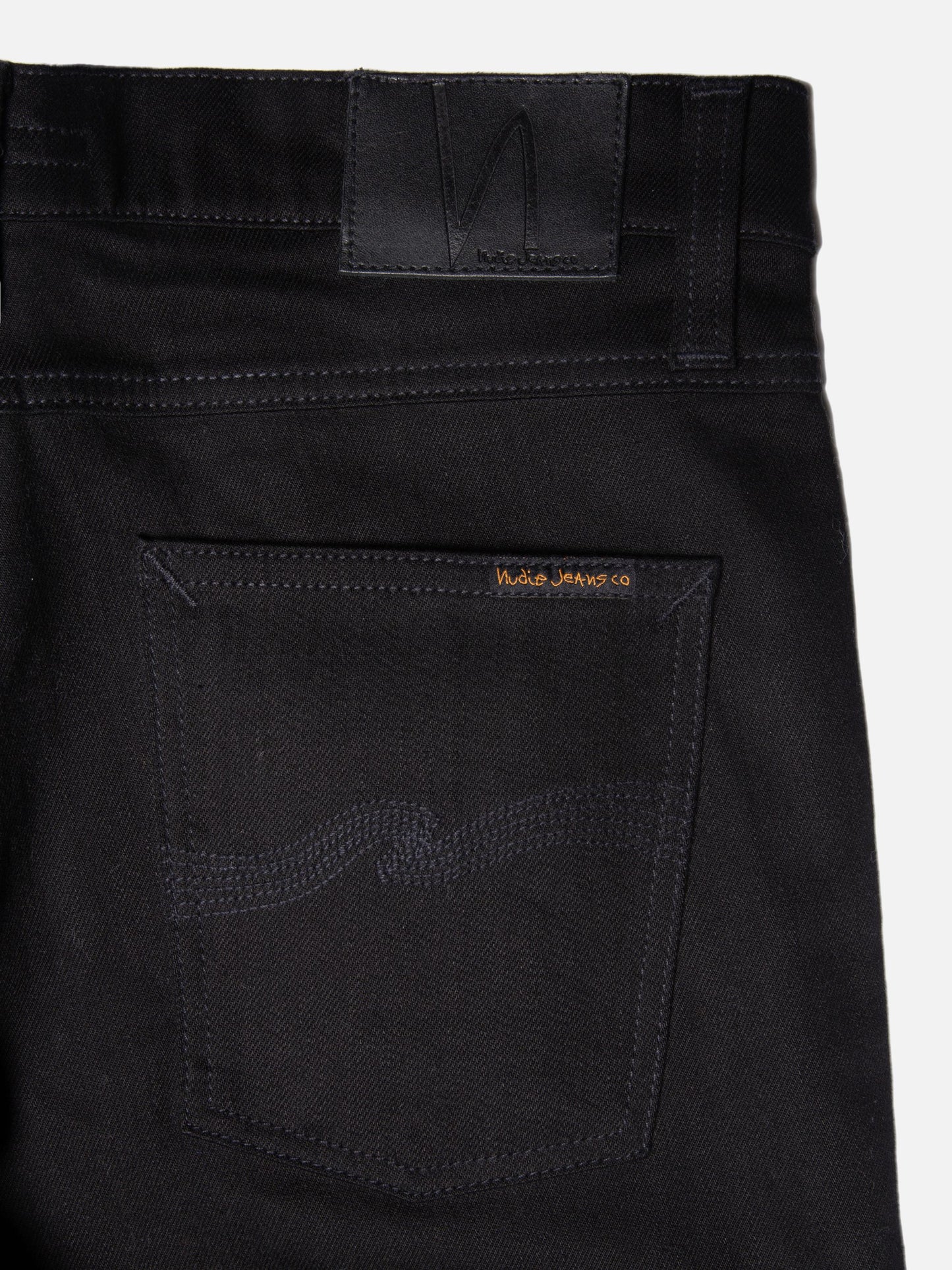lean dean dry ever black nudie jeans nudiejeans denim stretch slim fit tapered fit svart jeans stay black