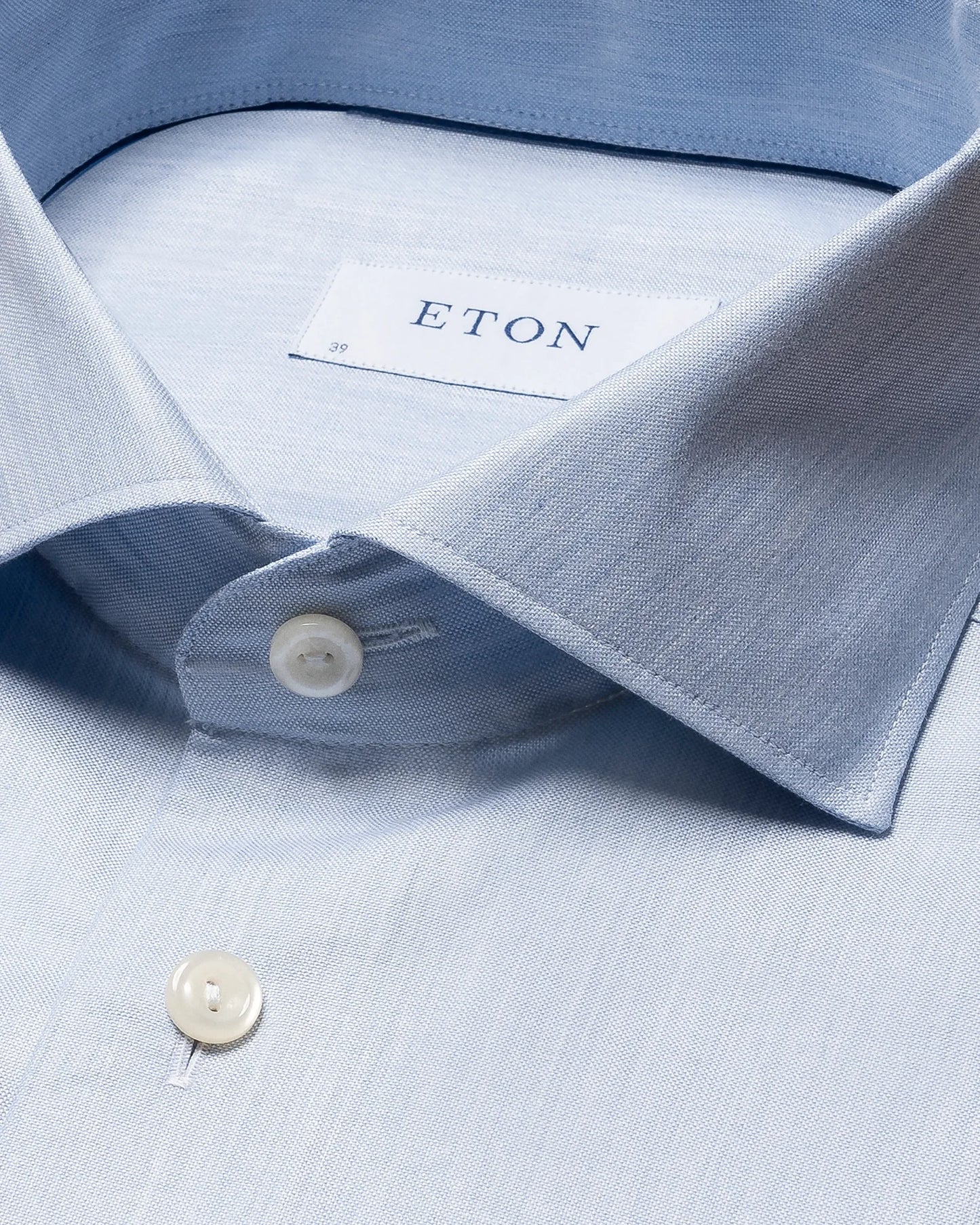 Slim Fit Solid Oxford Light Blue