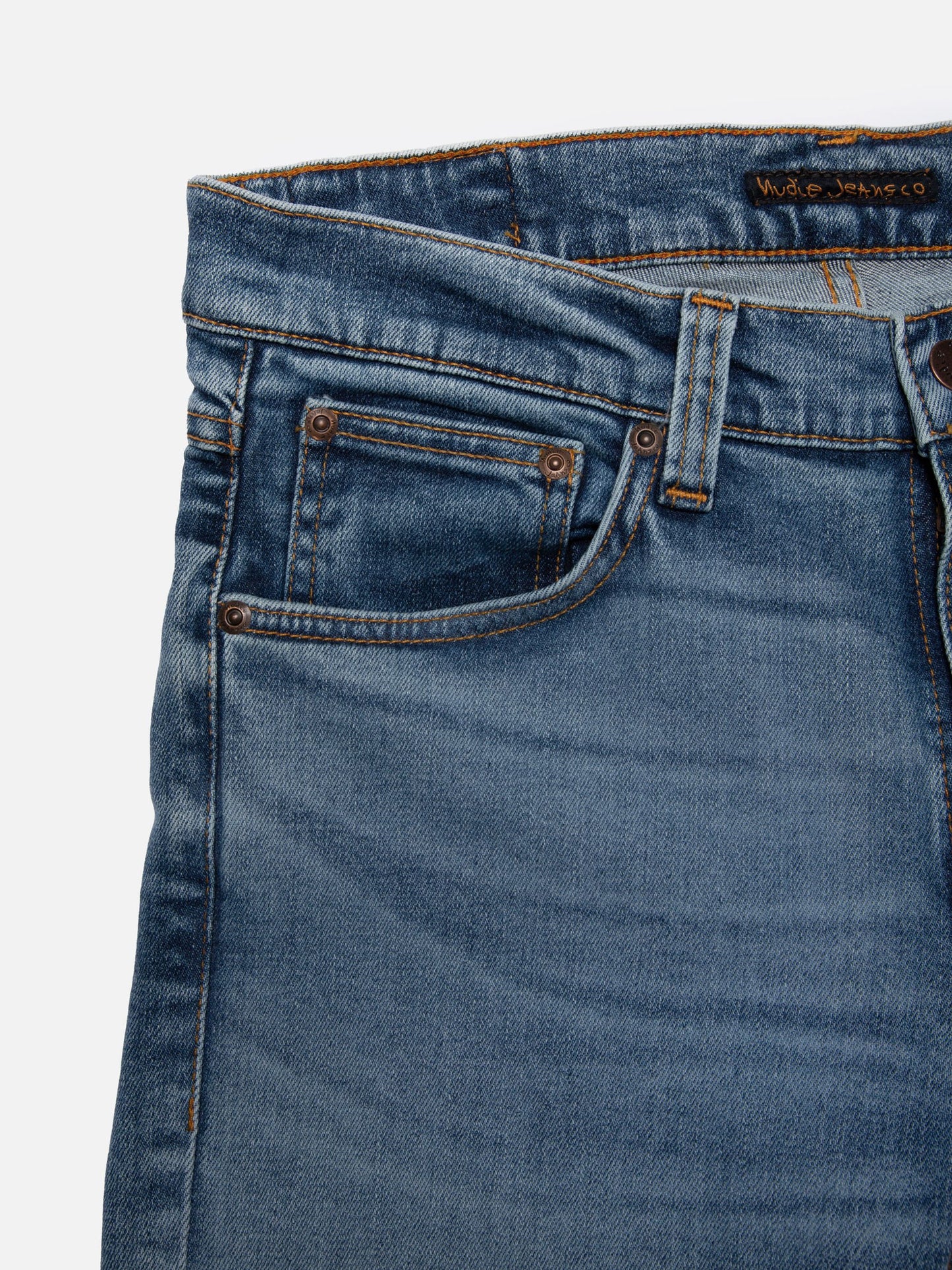 lean dean lost orange nudie jeans nudiejeans denim stretch slim fit tapered fit