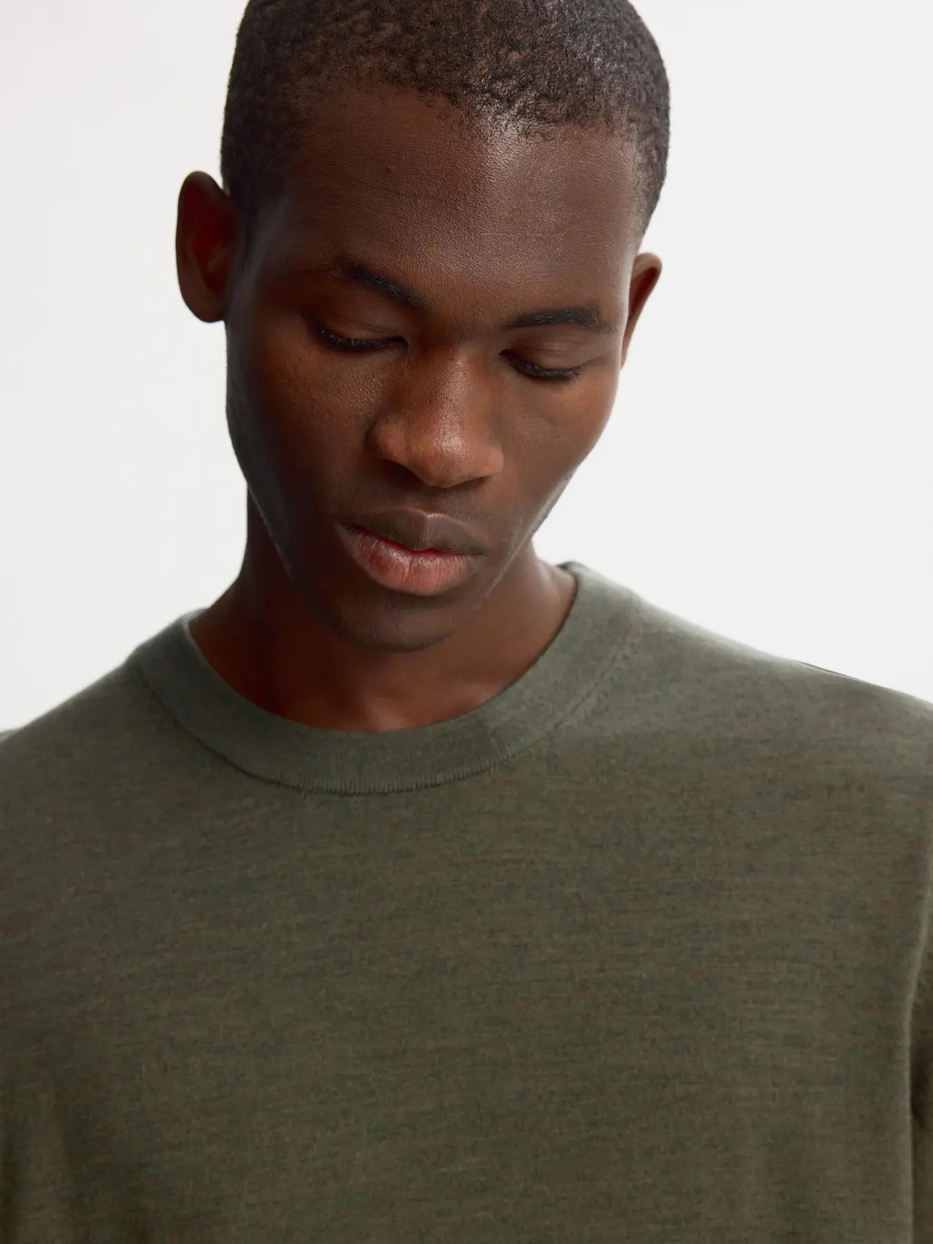 tröja tray merino knit selected homme sweater ull stickad ulltröja forest night green grön fri frakt stenungsund