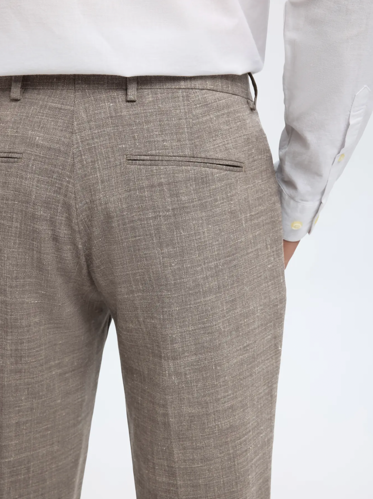 Oasis Linen Trousers Dark Sand