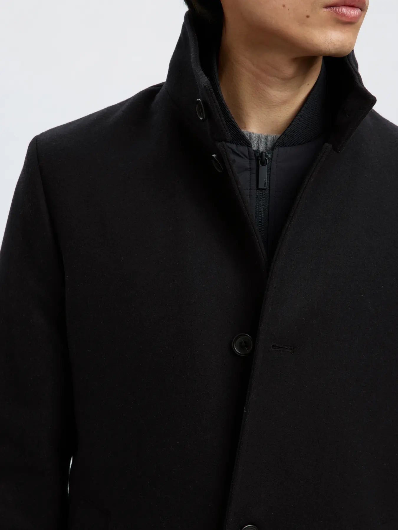 rainar lano coat selected homme rock höst rock vinter rock black svart