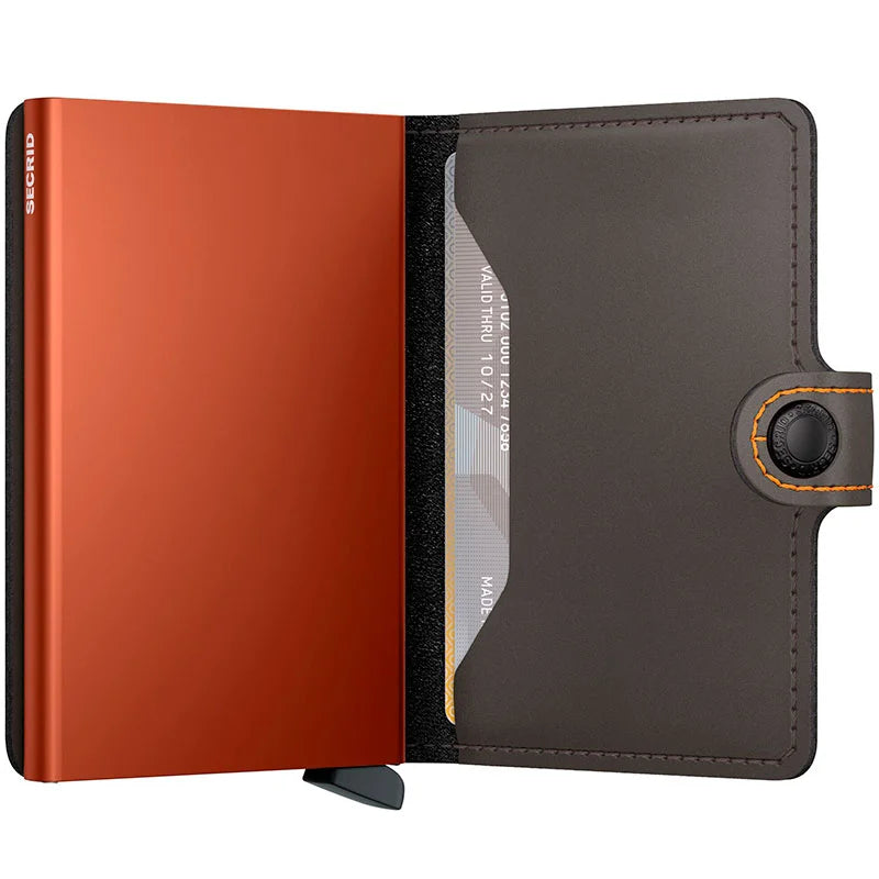 Miniwallet Matte Truffle-Orange