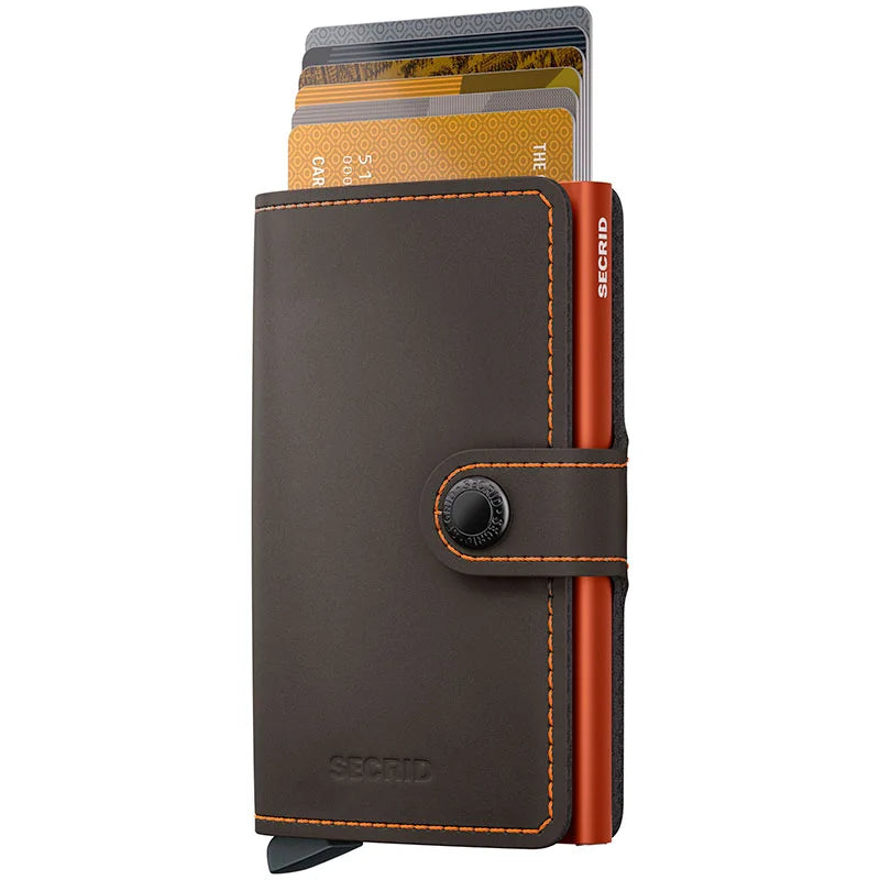Miniwallet Matte Truffle-Orange
